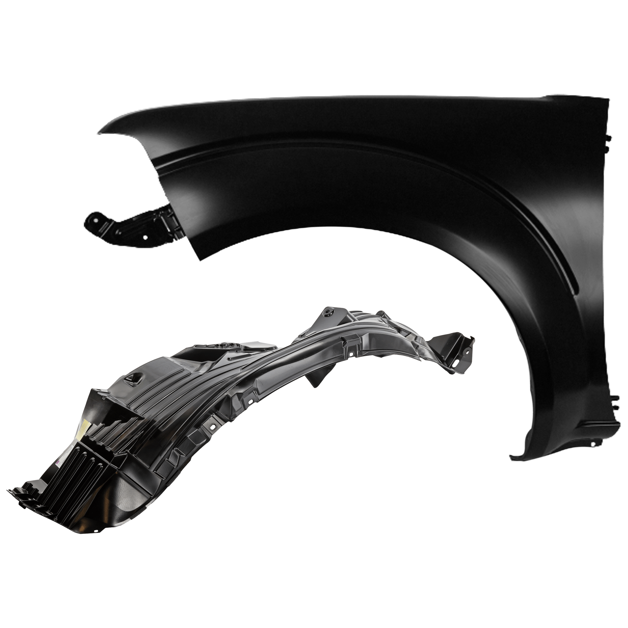 AM FRONTIER 05-21 FRONT FENDER LH Primed 2 pc kit with 1 Fender and 1 Fender Liner CAPA SKU KIT 050926 AE1951 Partslink NI1240184C NI1250128C OEM 63101ZL15A 63841ZS00A