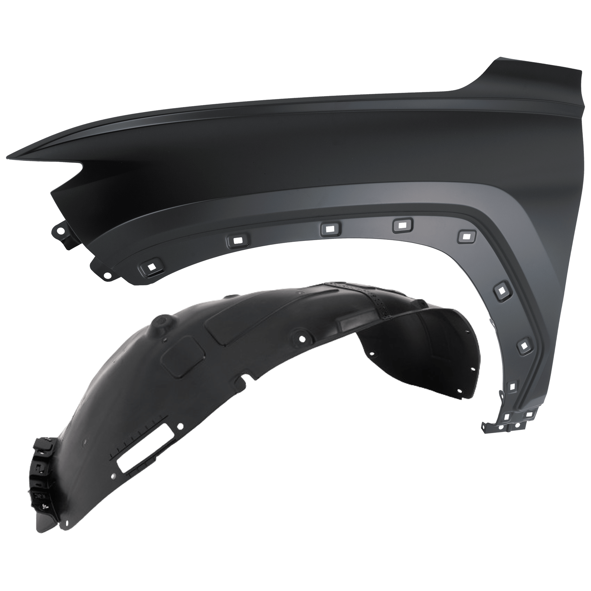 AM TUCSON 23-24 FRONT FENDER LH Primed Steel SE SEL Limited Korea Built Vehicle Essential Preferred N Line Models 2 pc kit with 1 Fender and 1 Fender Liner CAPA SKU KIT 050926 AE1965 Partslink HY1240182C HY1248193C OEM 66311N9000-86811N9000