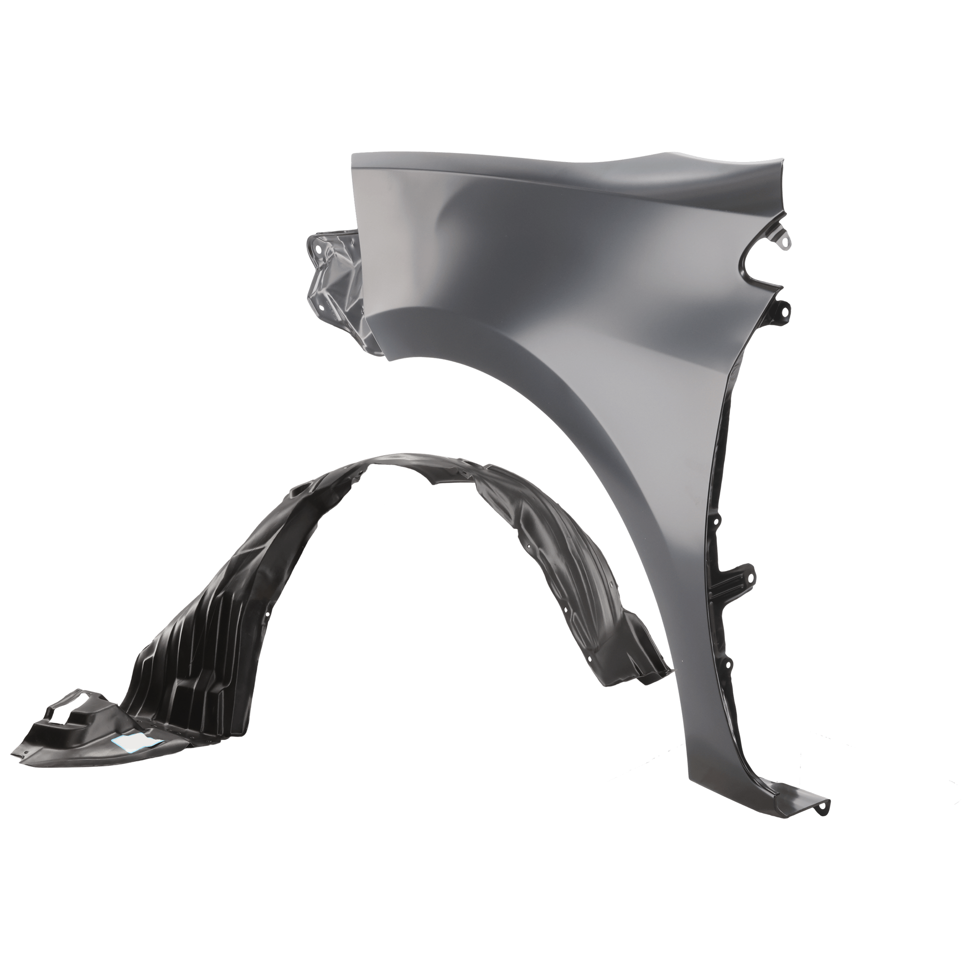 AM COROLLA 17-19 FRONT FENDER LH Primed with Fender Liner SKU KIT 050926 AE196 Partslink TO1240248 TO1248210 OEM 5380202170-5387602660