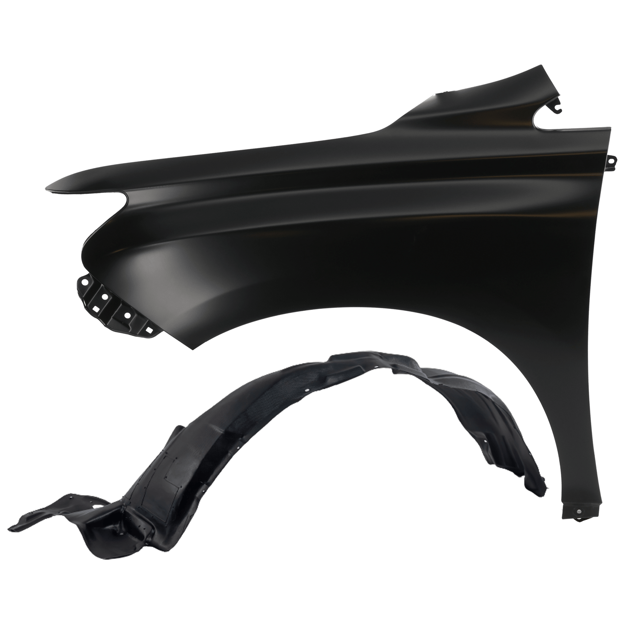 AM RX350-10-13 FRONT FENDER LH Primed Canada Built Vehicle 2 pc kit with 1 Fender and 1 Fender Liner CAPA SKU KIT 050926 AE1981 Partslink LX1240115C LX1248110C OEM 538120E050-538060E020