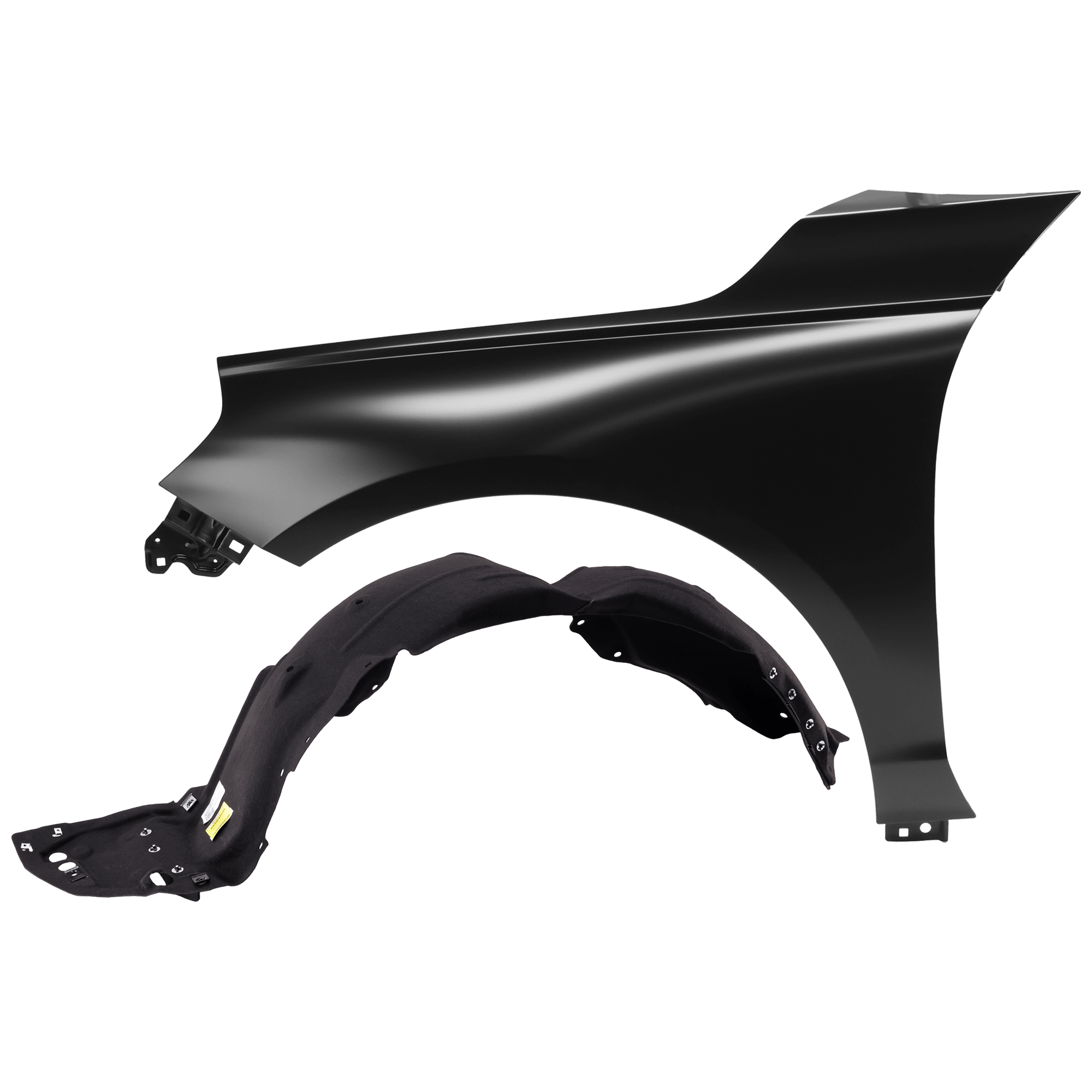 AM ACCORD 23-24 FRONT FENDER LH Steel Black 2 pc kit with 1 Fender and 1 Fender Liner CAPA SKU KIT 050926 AE1993 OEM 6026030AA00ZZ 7415030AA00 PFM