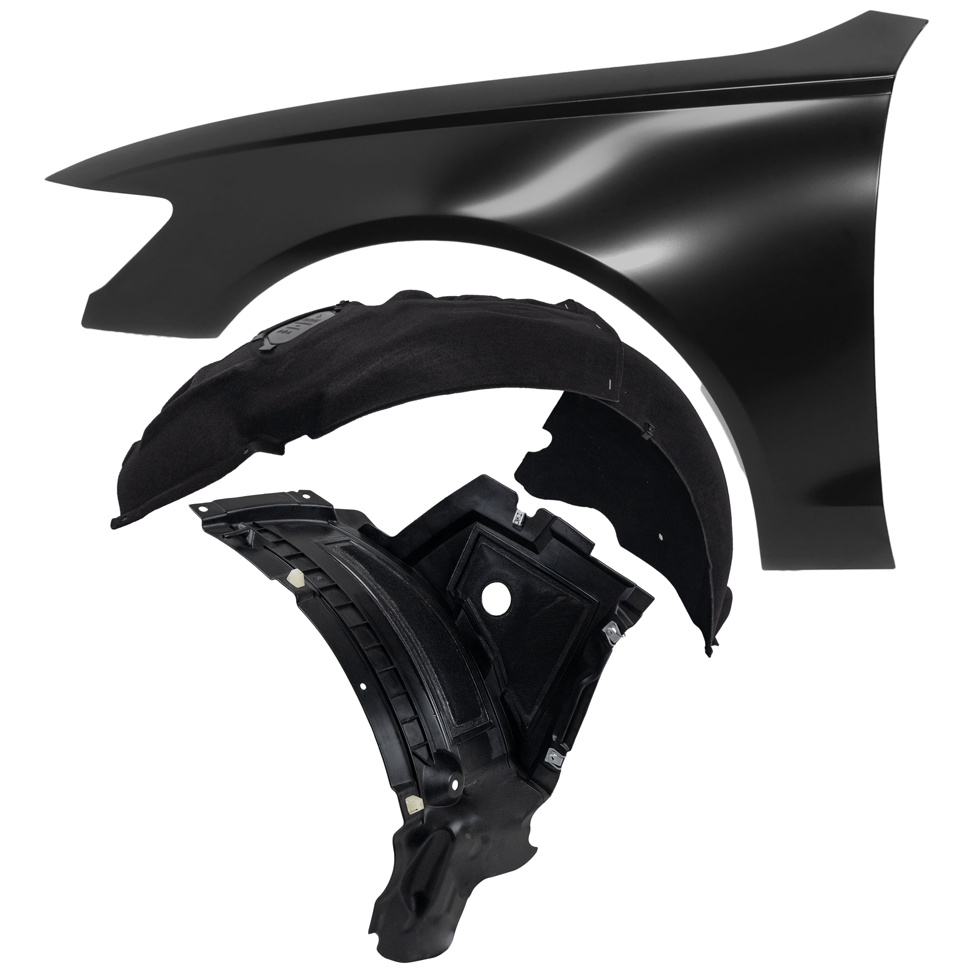 AM A6-12-15 A6 QUATTRO 12-15 FRONT FENDER LH Primed Aluminum 3 pc kit with 1 Fender and 2 Fender Liners CAPA SKU KIT 050926 AE2000 Partslink AU1240125C AU1242100C AU1248132C OEM 4G0821101-4G0853887C 4G0821133