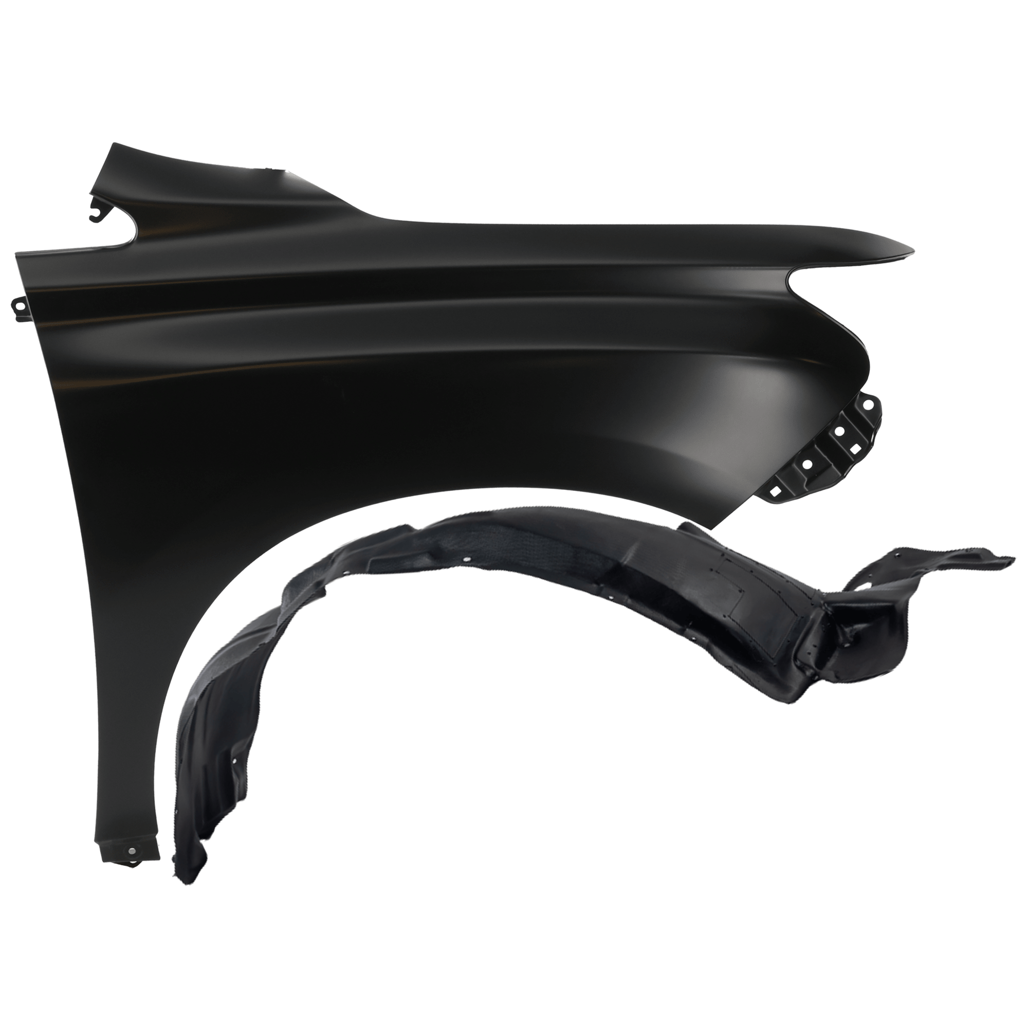 AM RX350-10-13 FRONT FENDER RH Primed Canada Built Vehicle 2 pc kit with 1 Fender and 1 Fender Liner CAPA SKU KIT 050926 AE2002 Partslink LX1241115C LX1249110C OEM 538110E070-538050E020