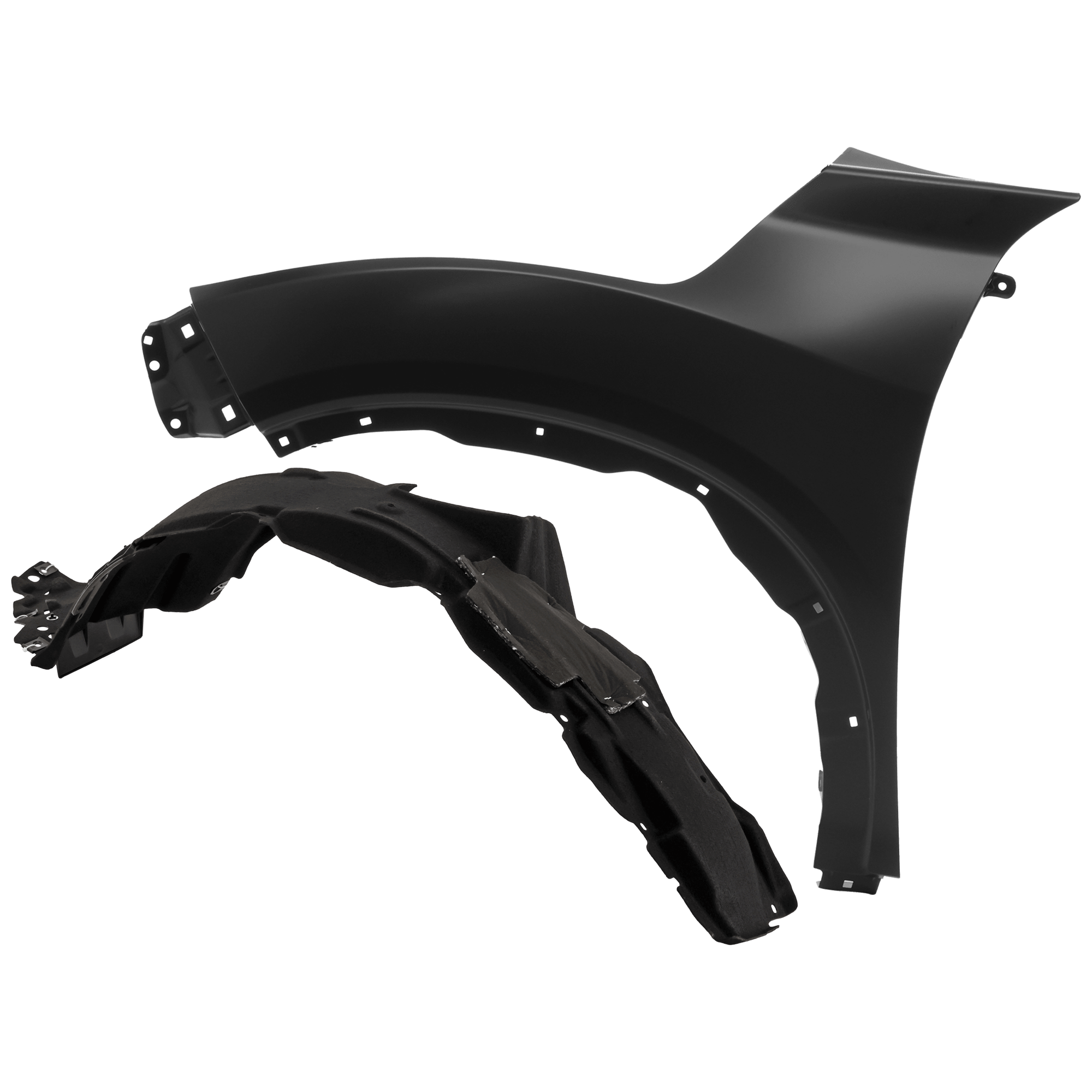 AM HR V 19-22 FRONT FENDER LH Primed Steel w o Light Hole 2 pc kit with 1 Fender and 1 Fender Liner CAPA SKU KIT 050926 AE2005 Partslink HO1240190C HO1248189C OEM 60261T7WA90ZZ 74150T7WA50