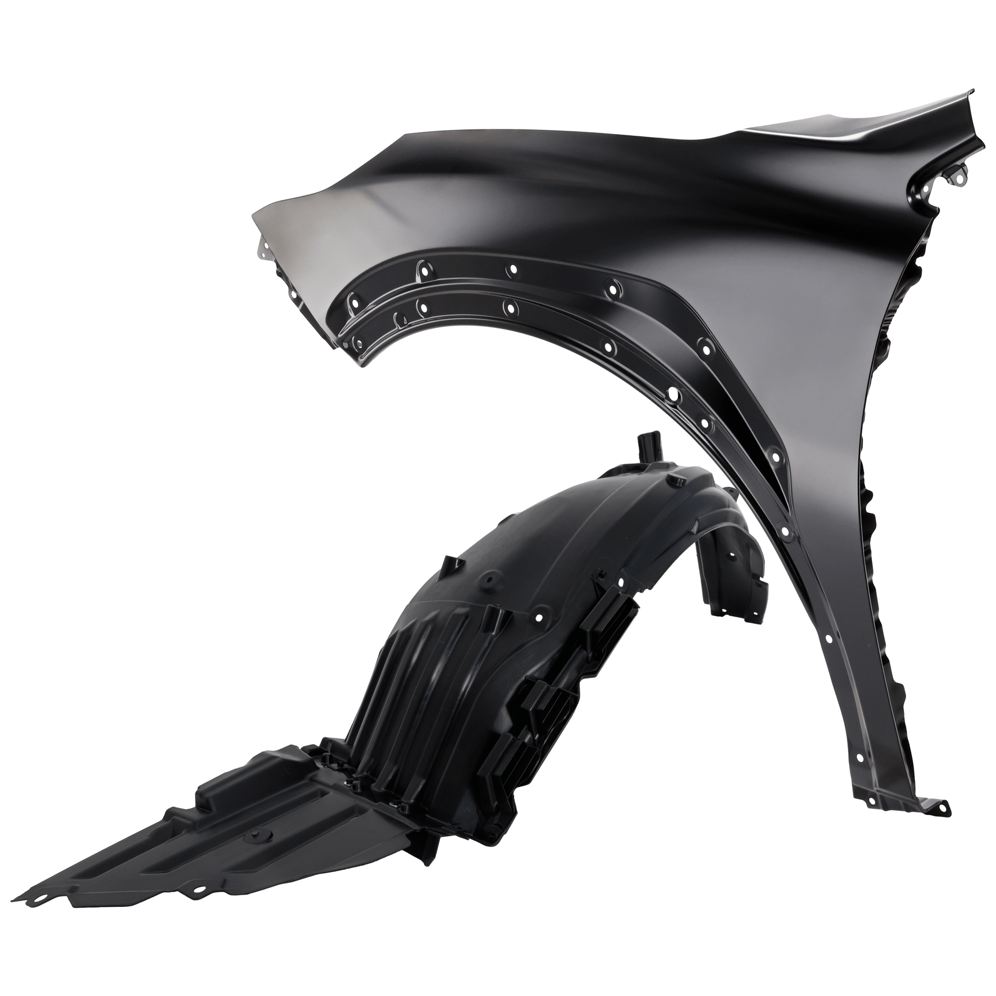 AM OUTBACK 22-22 FRONT FENDER LH Primed Steel 2 pc kit with 1 Fender and 1 Fender Liner CAPA SKU KIT 050926 AE2006 Partslink SU1240166C SU1248137C OEM 57120AN07A9P 59110AN03A