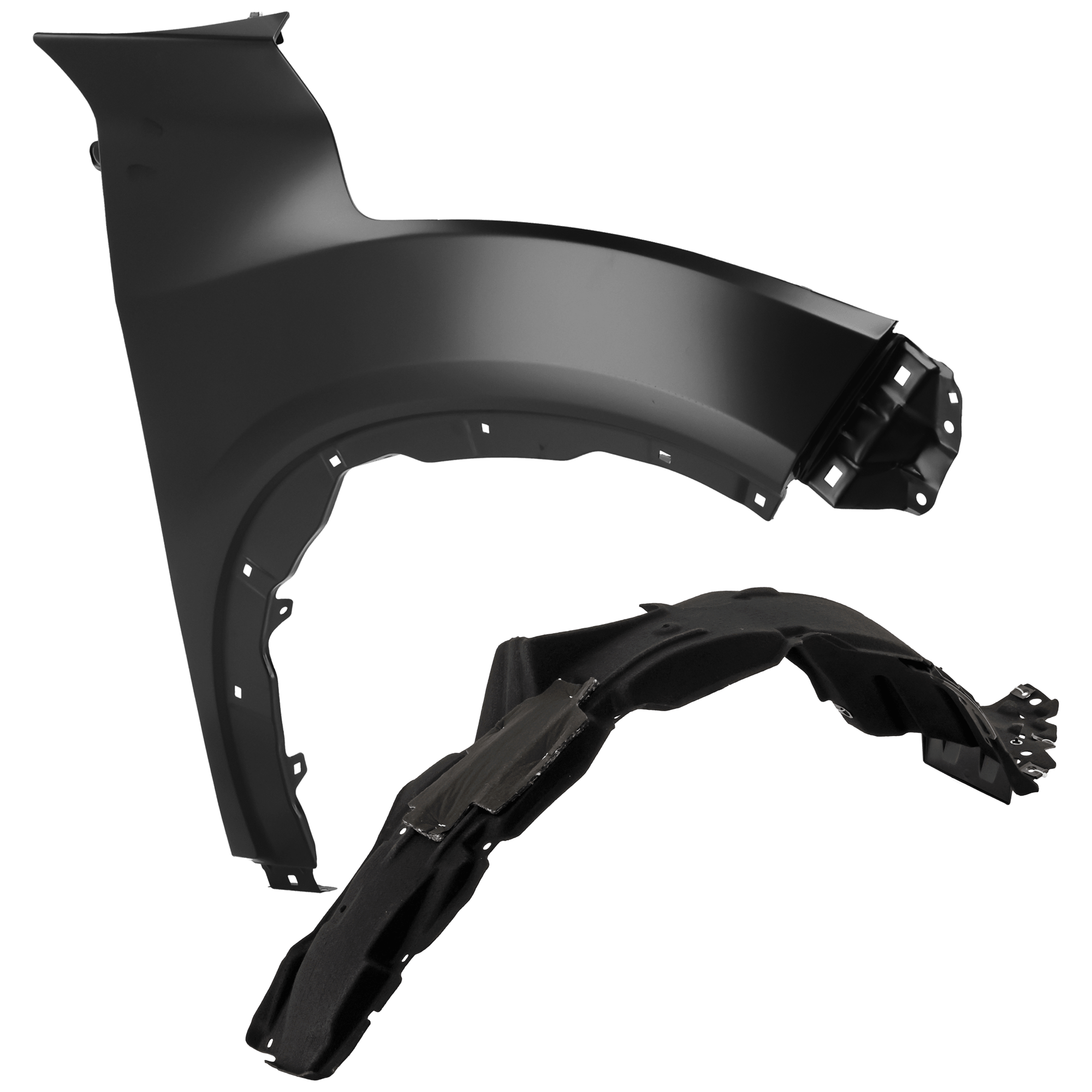 AM HR V 19-22 FRONT FENDER RH Primed Steel w o Light Hole 2 pc kit with 1 Fender and 1 Fender Liner CAPA SKU KIT 050926 AE2008 Partslink HO1241190C HO1249189C OEM 60211T7WA90ZZ 74100T7WA50