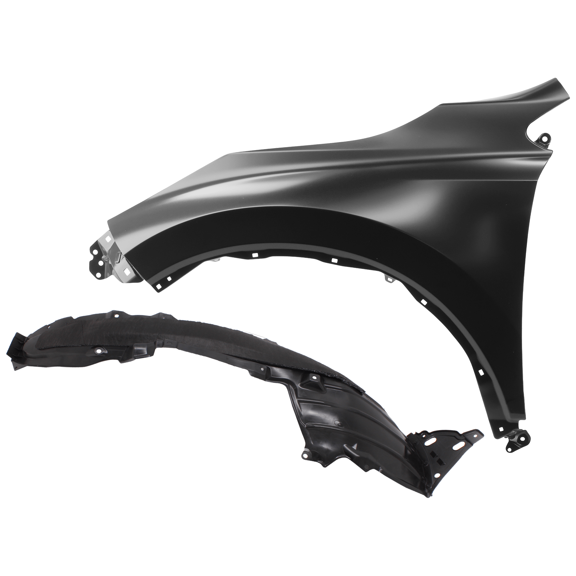AM CR V 17-22 FRONT FENDER LH Primed Steel 2 pc kit with 1 Fender and 1 Fender Liner CAPA SKU KIT 050926 AE2009 Partslink HO1240193C HO1248170C OEM 60261TLAA00ZZ 74150TLAA00