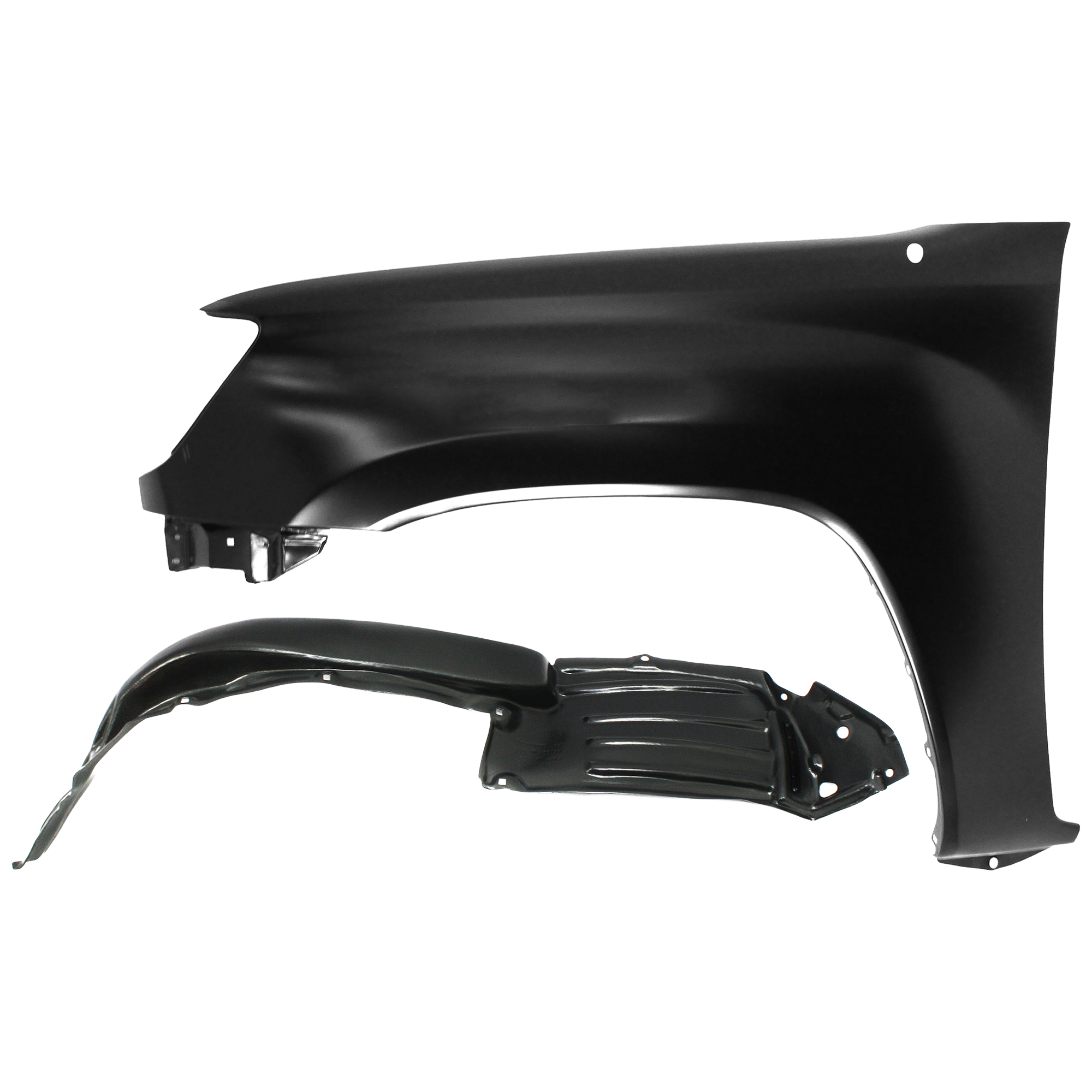 AM TACOMA 12-15 FRONT FENDER LH Primed RWD 2 pc kit with 1 Fender and 1 Fender Liner CAPA SKU KIT 050926 AE2024 Partslink TO1240206C TO1248176C OEM 5381204090-5380604030