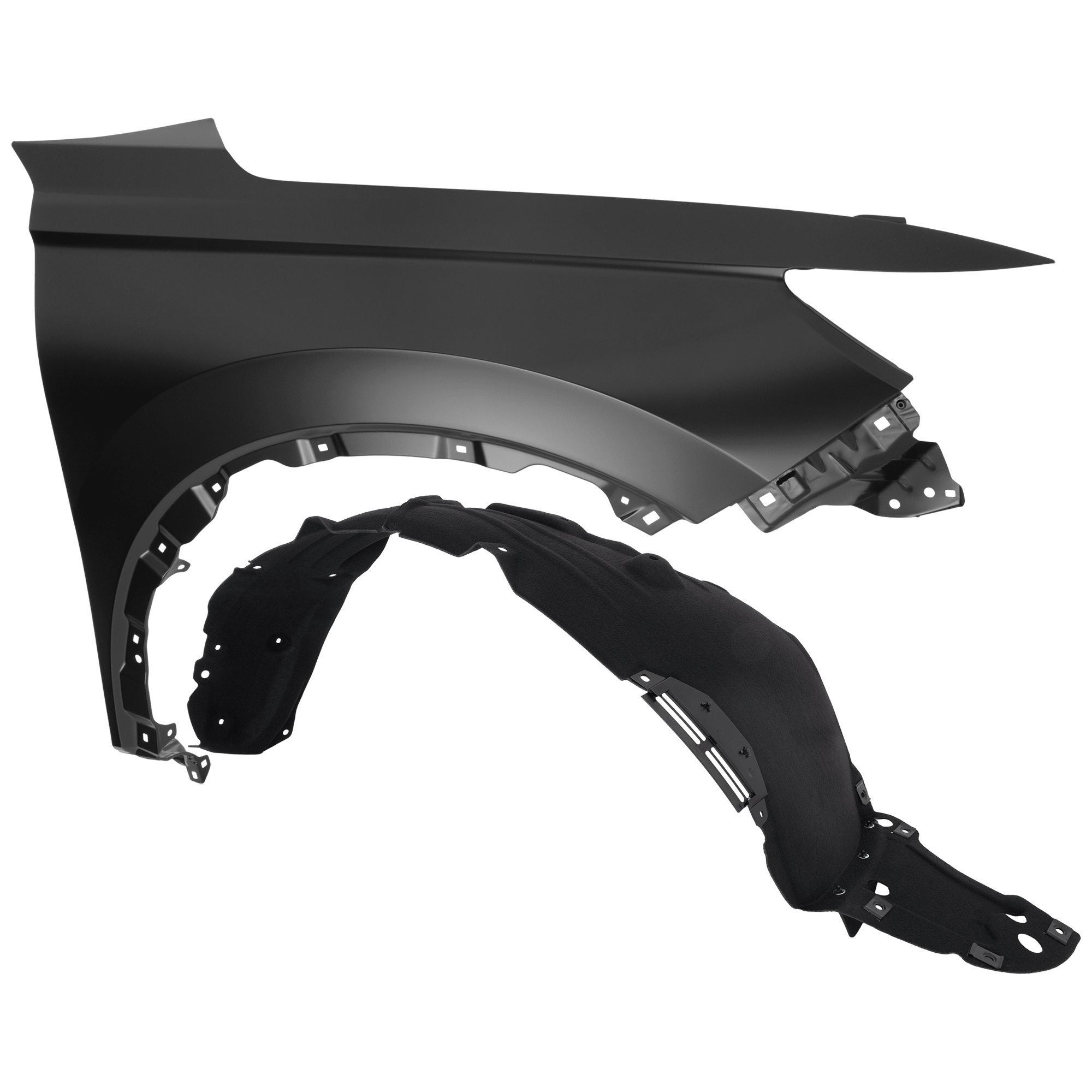 AM CR V 23-24 FRONT FENDER RH Primed Steel 2 pc kit with 1 Fender and 1 Fender Liner CAPA SKU KIT 050926 AE2027 Partslink HO1241204C HO1249211C OEM 602103A0A00ZZ 741003A0A00