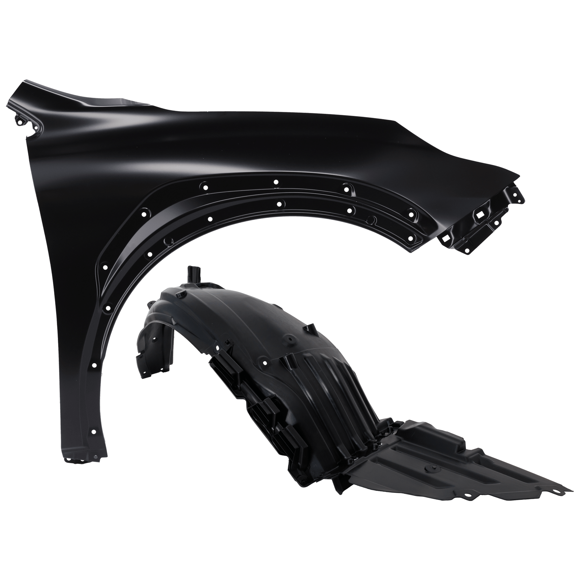 AM OUTBACK 22-22 FRONT FENDER RH Primed Steel 2 pc kit with 1 Fender and 1 Fender Liner CAPA SKU KIT 050926 AE2036 Partslink SU1241166C SU1249137C OEM 57120AN06A9P 59110AN02A