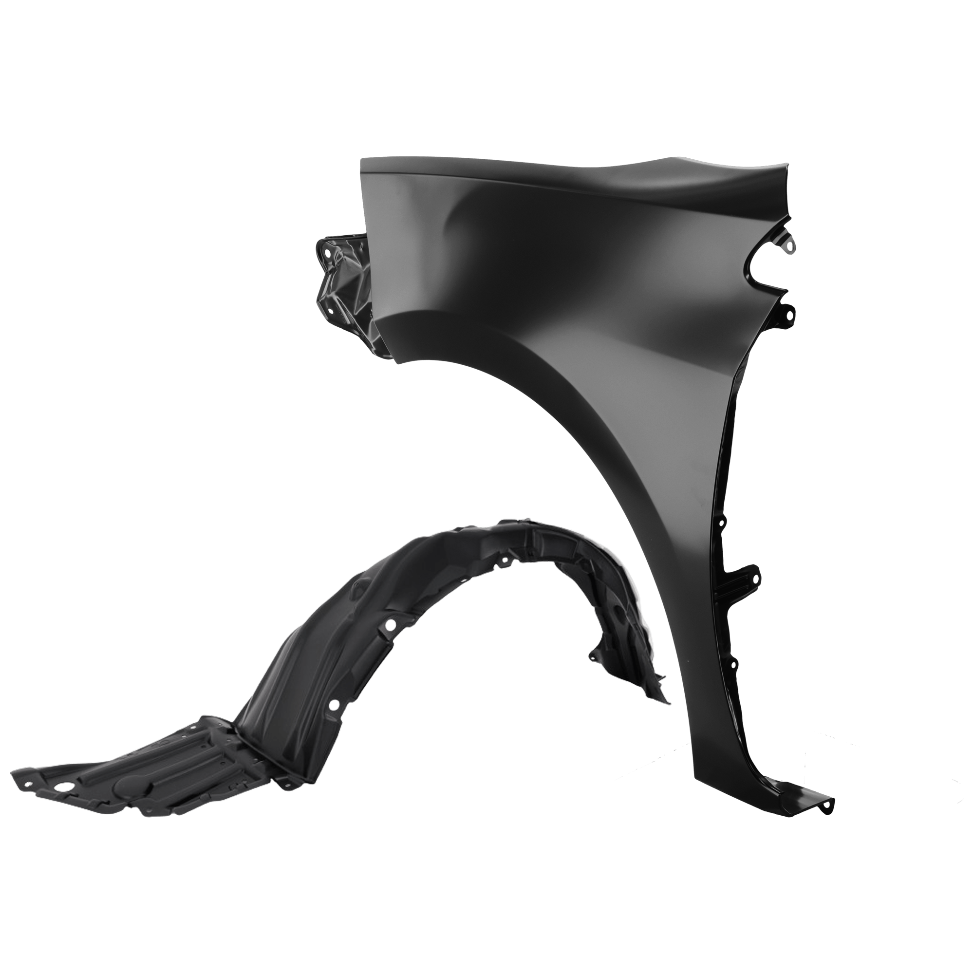 AM COROLLA 19-19 FRONT FENDER LH Primed Sedan Steel 2 pc kit with 1 Fender and 1 Fender Liner CAPA SKU KIT 050926 AE2038 Partslink TO1240248C TO1248231C OEM 5380202170-5380612090