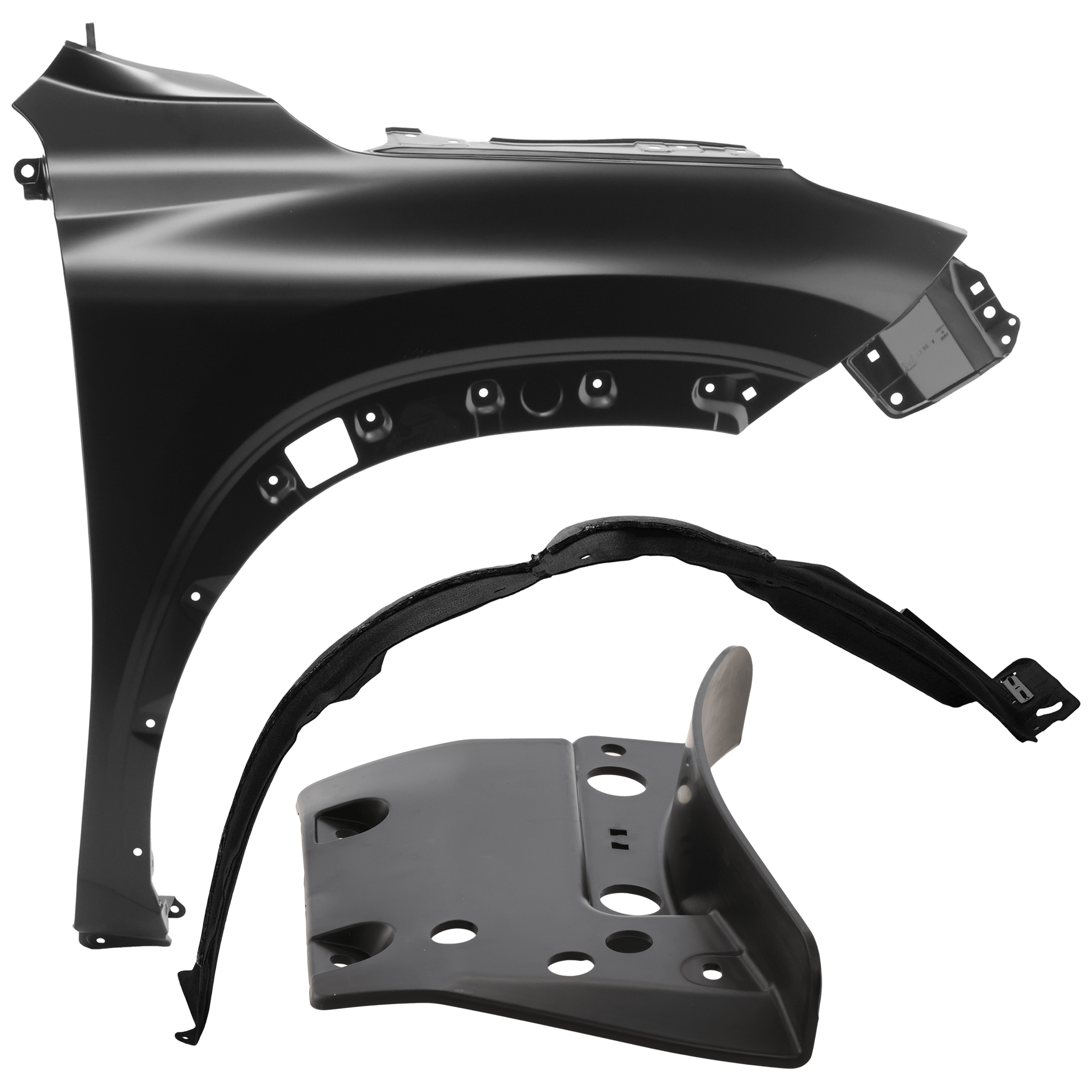 AM NX300-18-19 NX300H 18-19 FRONT FENDER RH Primed Steel 3 pc kit with 1 Fender and 2 Fender Liners CAPA SKU KIT 050926 AE2045 Partslink LX1241137C LX1251118C LX1249139C OEM 5381178010-5389578011-53875780