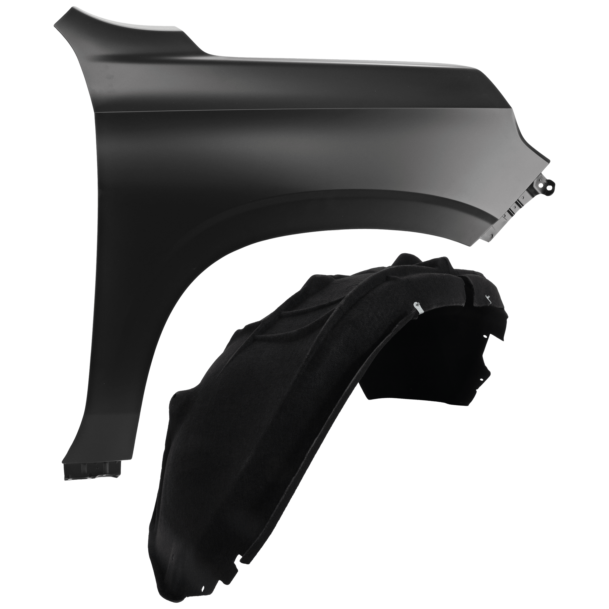 AM SUBURBAN 21-24 TAHOE 21-24 FRONT FENDER RH Steel 2 pc kit with 1 Fender and 1 Fender Liner CAPA SKU KIT 050926 AE2054 Partslink GM1241418C GM1249311C OEM 84384211-84856824