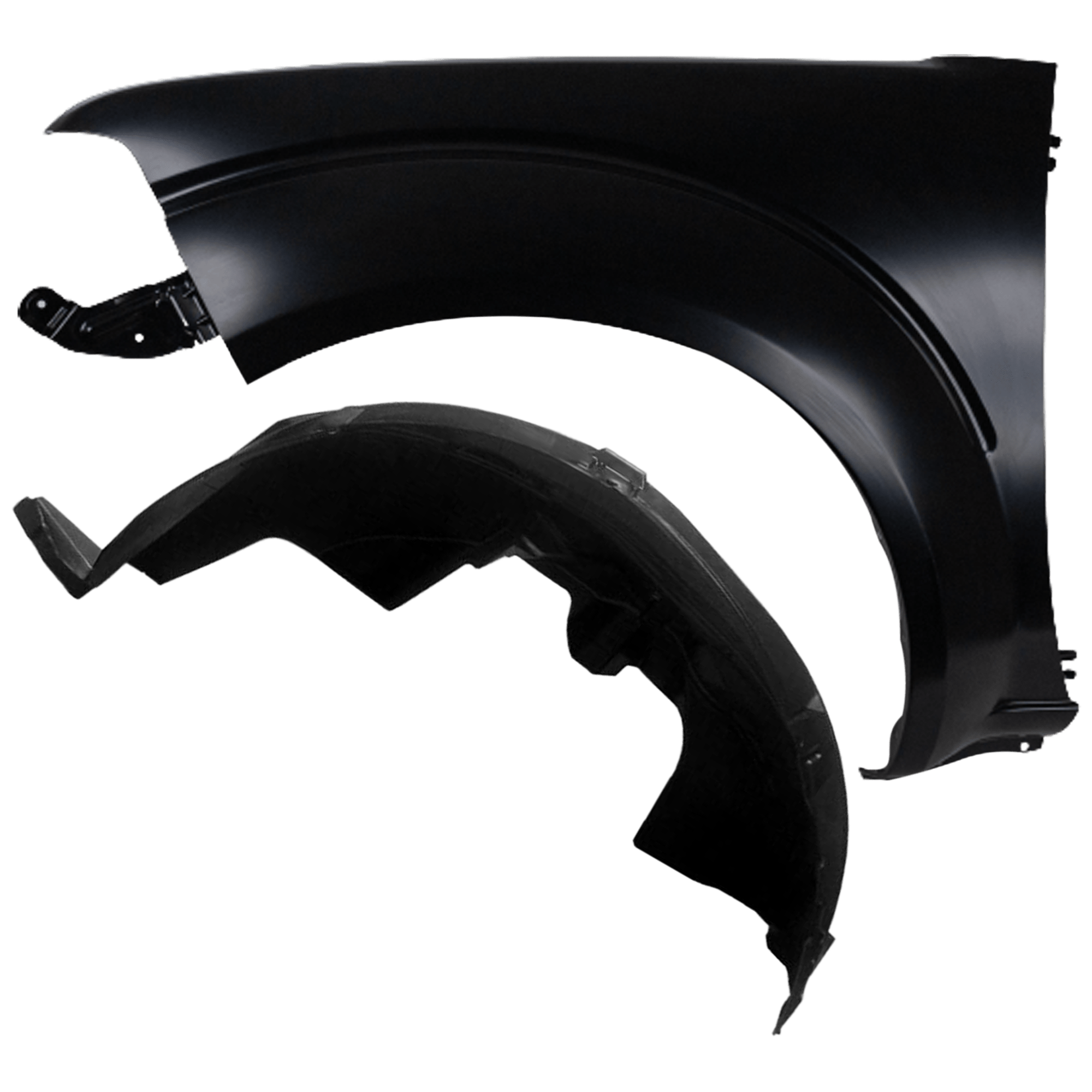 AM FRONTIER 05-19 FRONT FENDER LH Primed 2 pc kit with 1 Fender and 1 Fender Liner CAPA SKU KIT 050926 AE2069 Partslink NI1240184C NI1250127C OEM 63101ZL15A 63841EA800