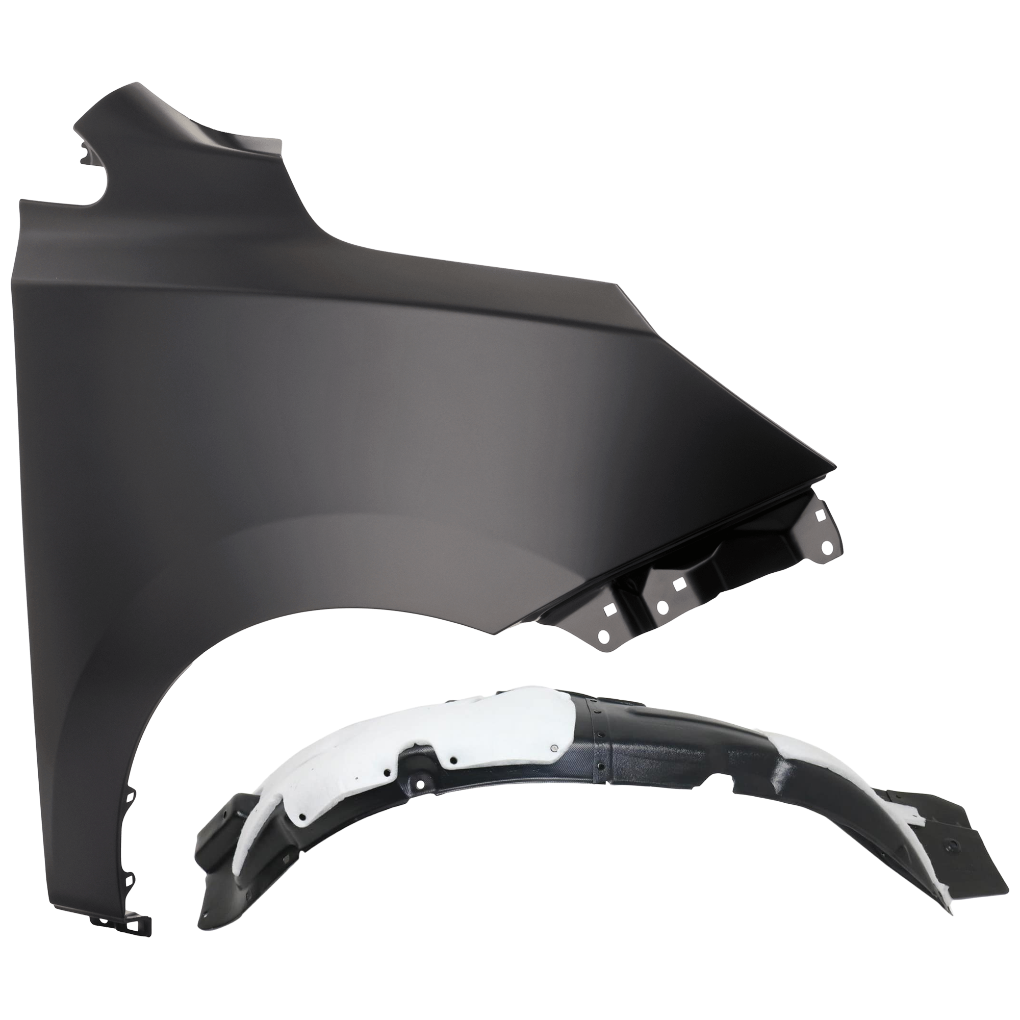 AM TUCSON 14-15 FRONT FENDER RH Primed with Fender Liner SKU KIT 050926 AE213 Partslink HY1241146 HY1249139 OEM 663212S000-868122S600