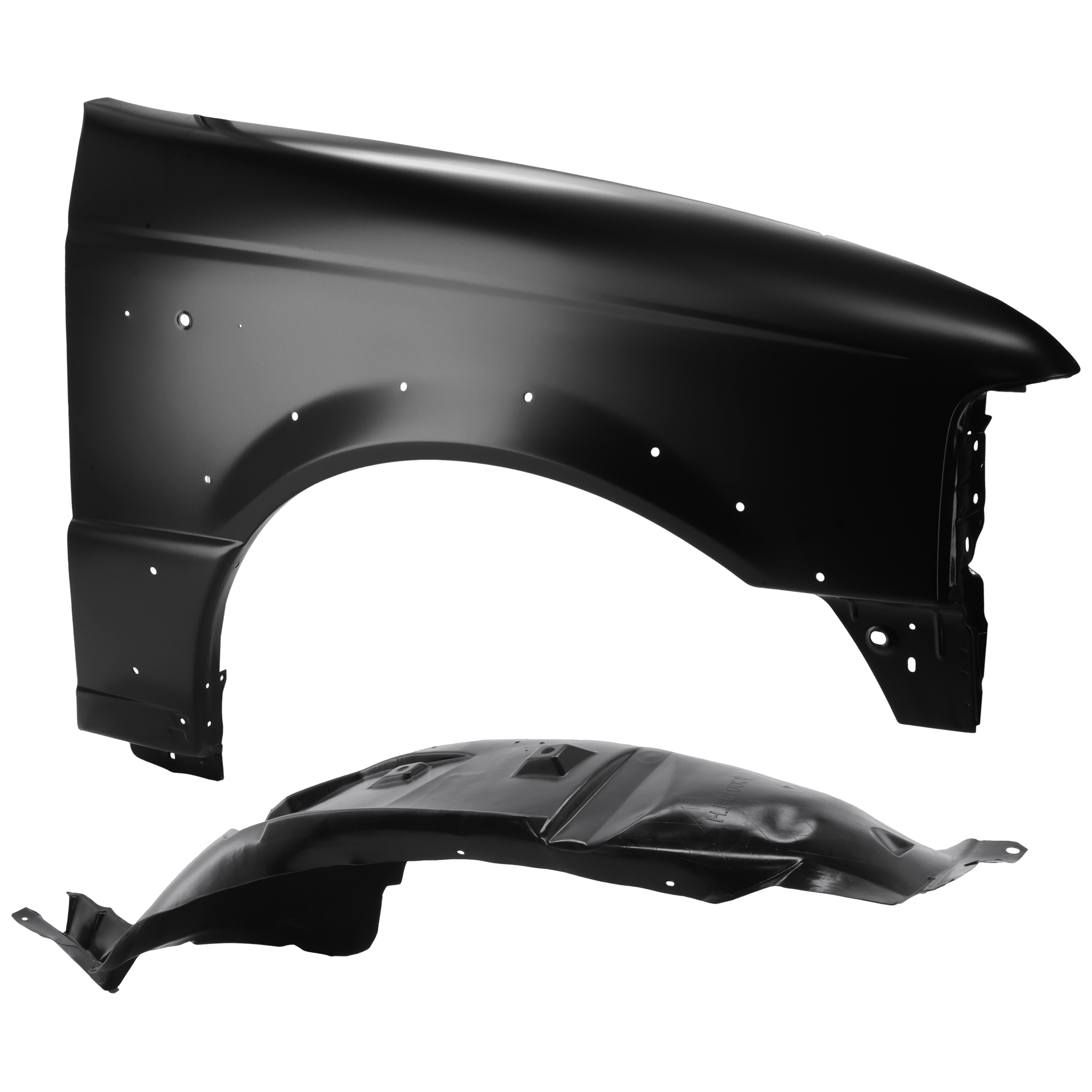 AM RANGER 98-03 FRONT FENDER RH Primed with Fender Liner SKU KIT 050926 AE217 Partslink FO1241196 FO1249109 OEM F87Z16005BA 4L5Z16054AA