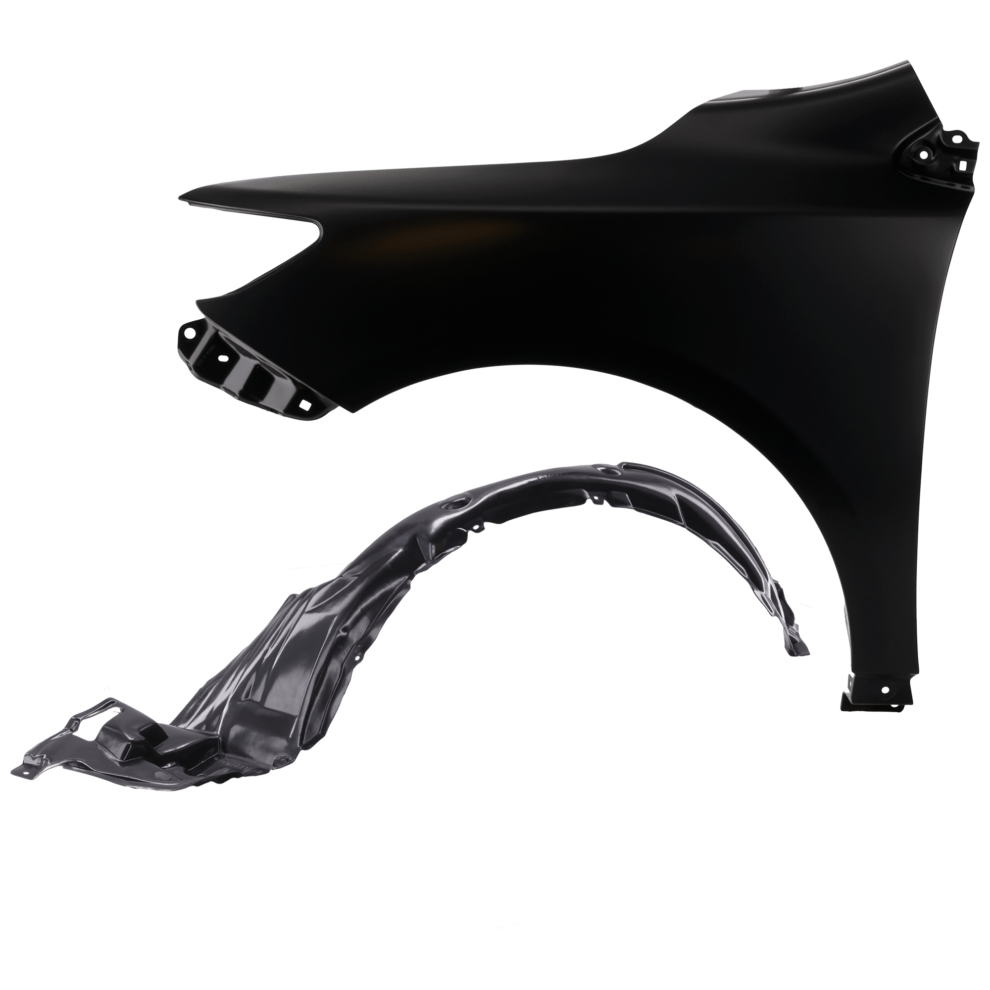 AM COROLLA 09-10 FRONT FENDER LH Primed with Fender Liner SKU KIT 050926 AE219 Partslink TO1240224 TO1248149 OEM 5380202110-5387602260