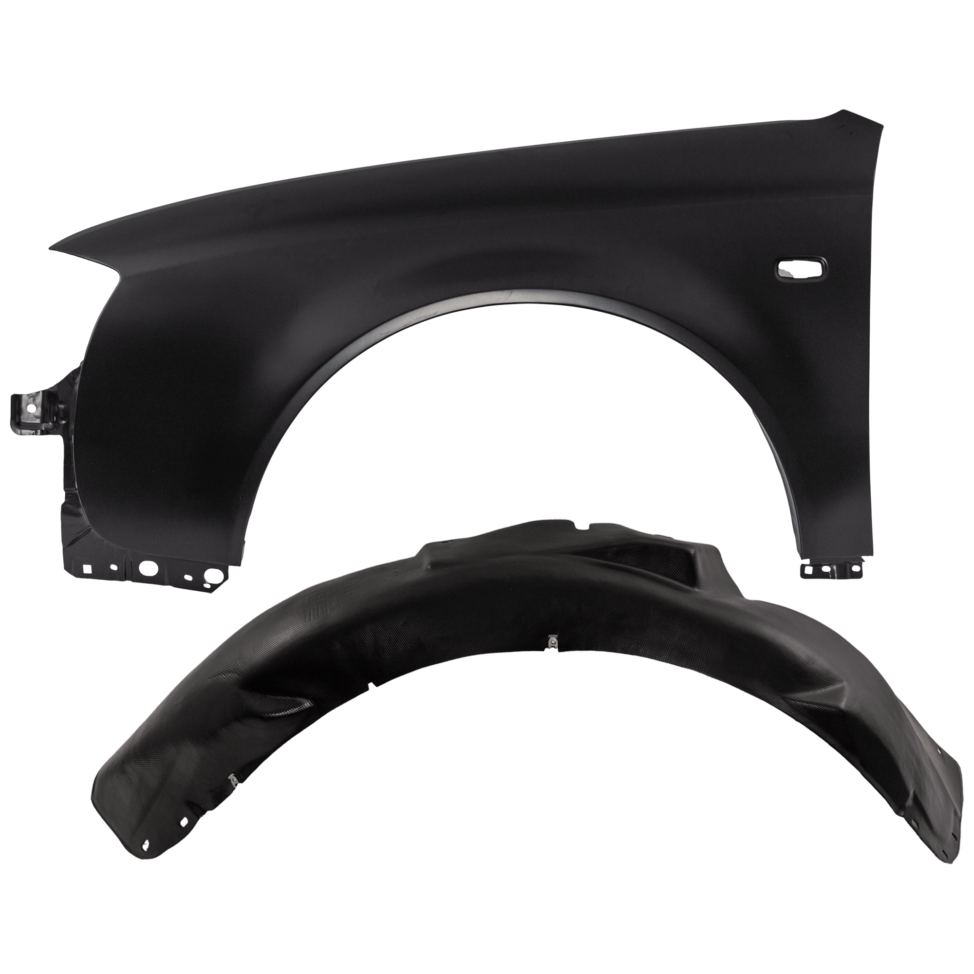 AM A6-02-04 A6 QUATTRO 02-04FRONT FENDER LH Primed with Fender Liner SKU KIT 050926 AE221 Partslink AU1240119 AU1248106 OEM 4B0821105B 4B0821171C