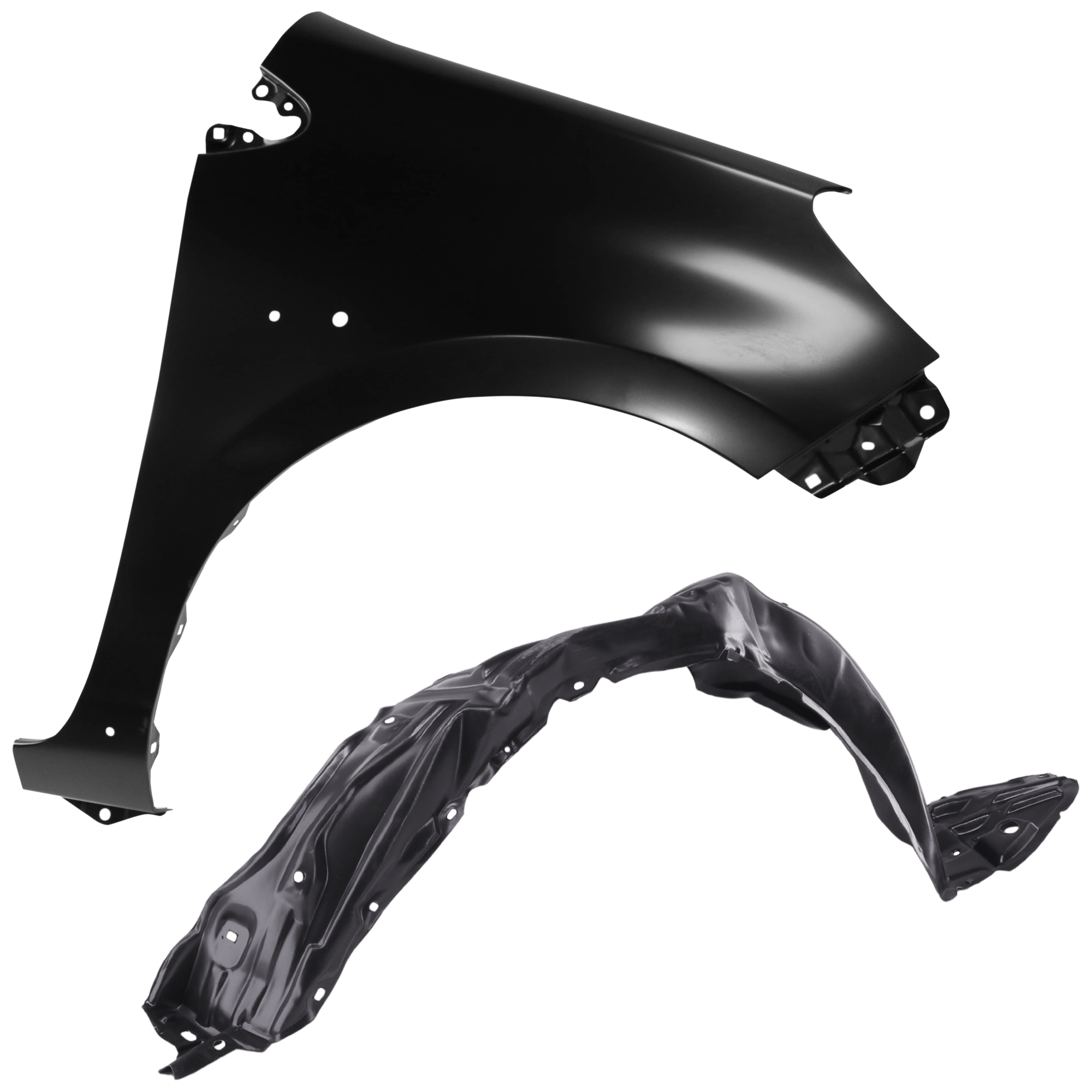 AM PRIUS C 17-17 FRONT FENDER RH Primed with Fender Liner SKU KIT 050926 AE224 Partslink TO1241265 TO1249212 OEM 5380152160-5387552340