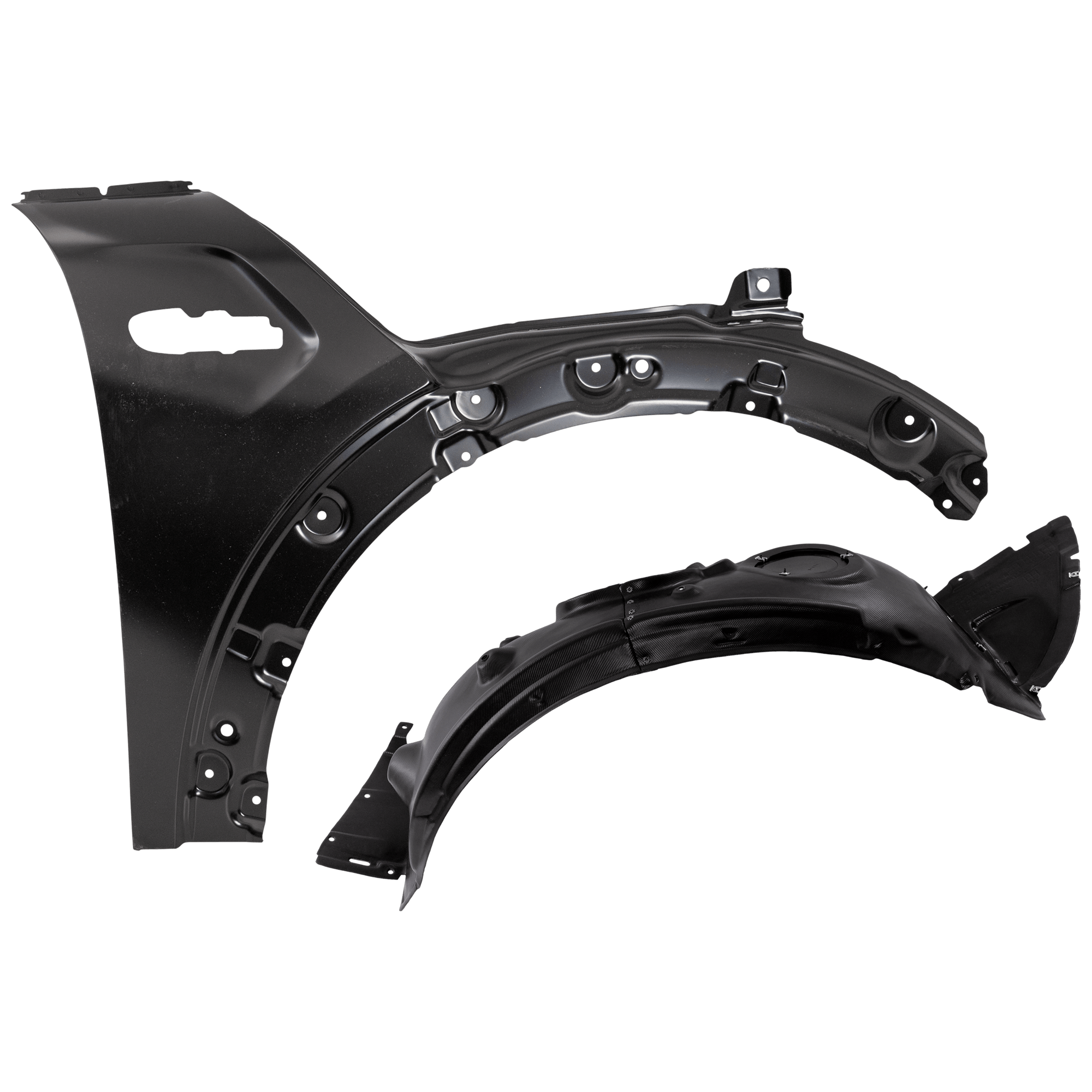 AM COOPER 14-23 FRONT FENDER RH Primed with Fender Liner SKU KIT 050926 AE227 Partslink MC1241104 MC1249106 OEM 41007374522-51717319760 PFM