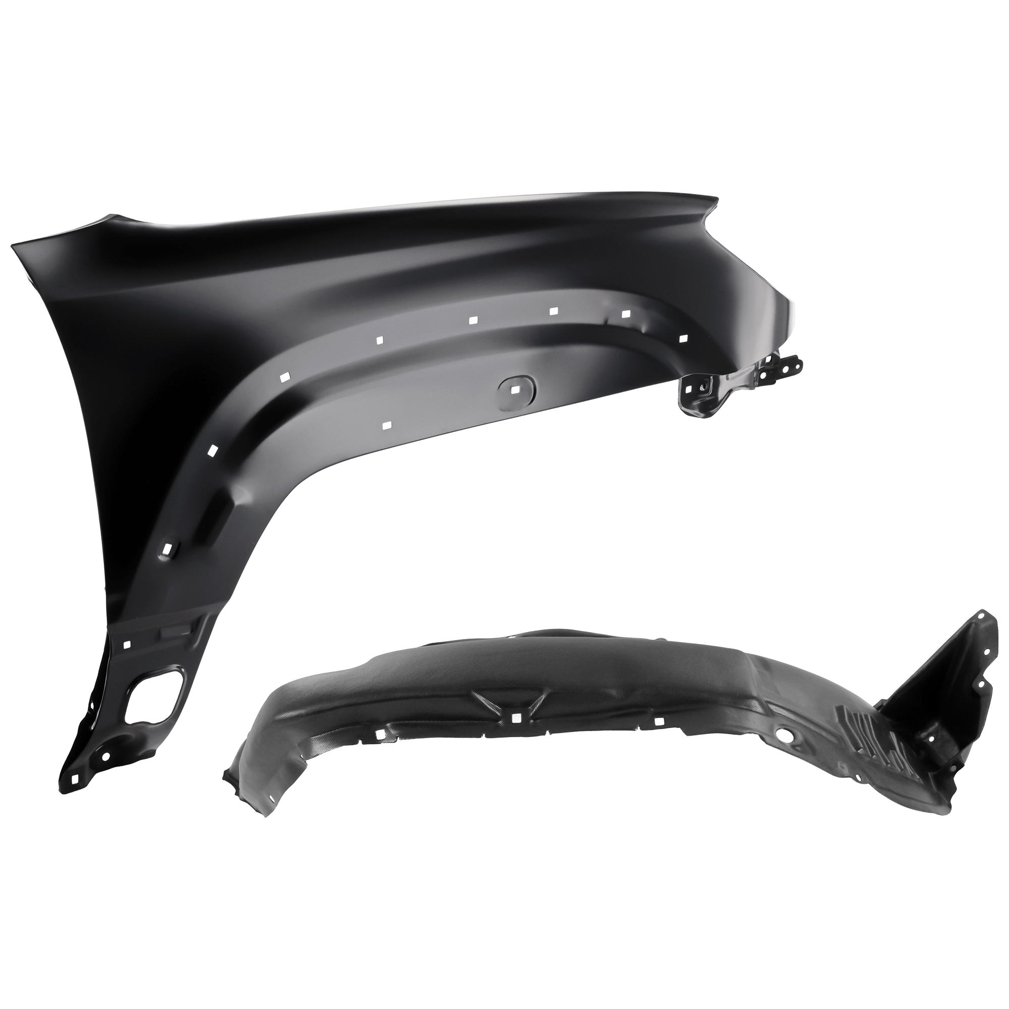 AM 4RUNNER 03-05 FRONT FENDER RH Primed with Fender Liner SKU KIT 050926 AE250 Partslink TO1241197 TO1251109 OEM 5380135530-5387535091