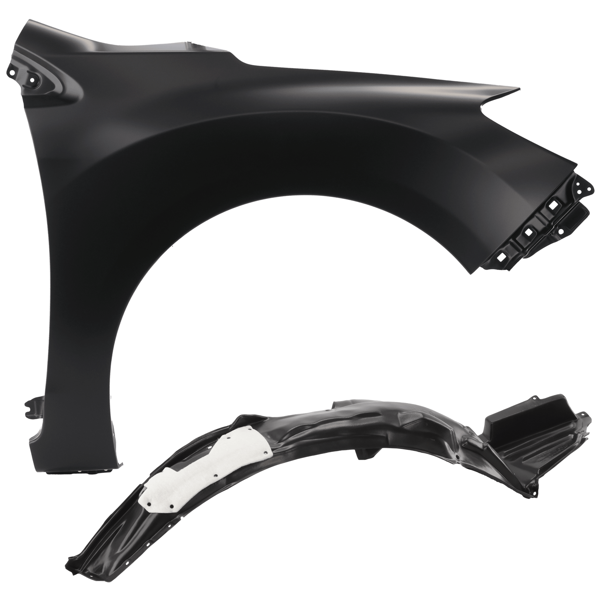 AM IMPREZA 15-16 FRONT FENDER RH Primed with Fender Liner SKU KIT 050926 AE251 Partslink SU1241136 SU1249126 OEM 57120FJ0009P 59110FJ080