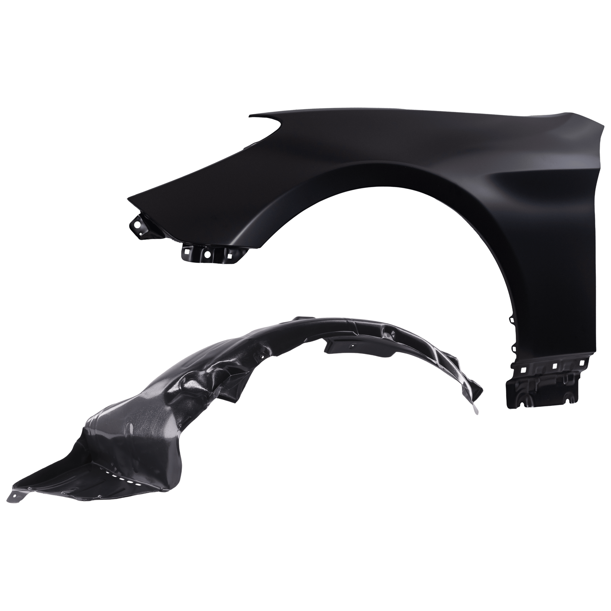 AM GENESIS COUPE 10-12 FRONT FENDER LH Primed with Fender Liner SKU KIT 050926 AE254 Partslink HY1240149 HY1248120 OEM 663112M000-868112M000