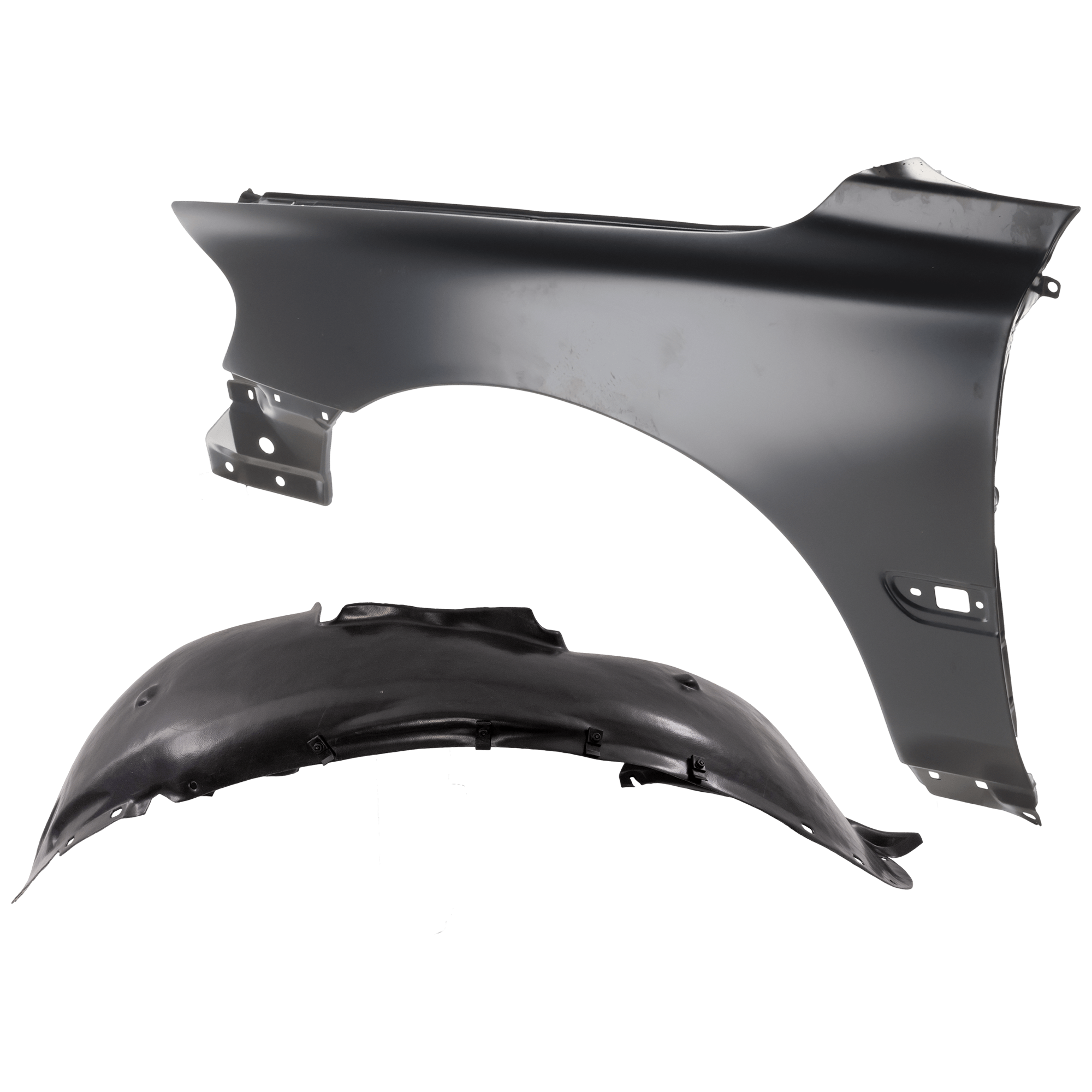 AM S60-01-09 V70-01-07FRONT FENDER LH Primed with Fender Liner SKU KIT 050926 AE261 Partslink VO1240113 VO1248105 OEM 307964924-306556655