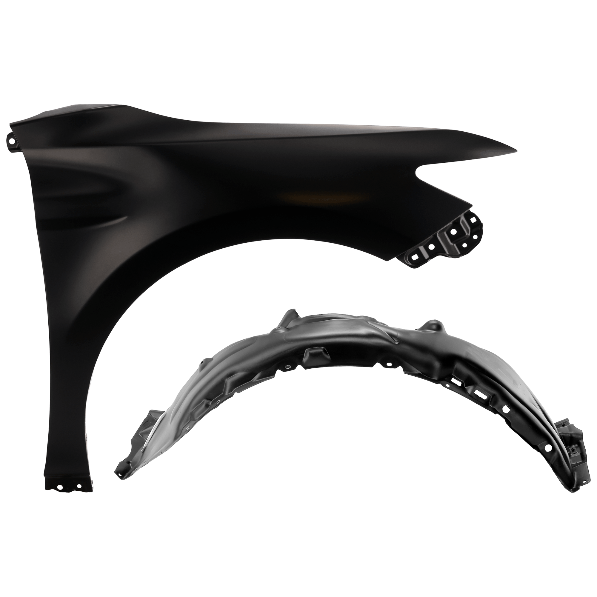 AM CAMRY 18-22 FRONT FENDER RH Primed with Fender Liner SKU KIT 050926 AE267 Partslink TO1241266 TO1249219 TO1249227 OEM 5380106170-5380506211-53805330