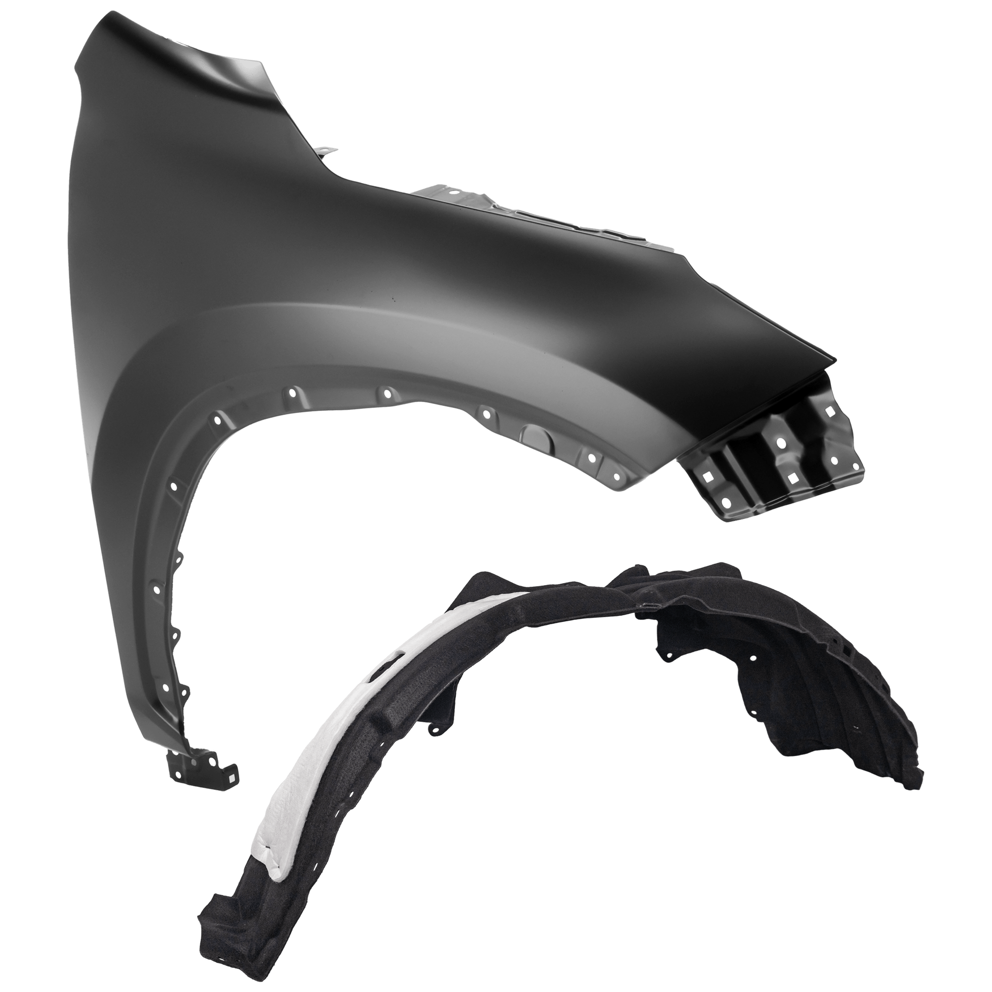 AM NX250 NX350-22-24 FRONT FENDER RH Primed with Fender Liner SKU KIT 050926 AE278 Partslink LX1241145 LX1249149 OEM 53801F6010 PFM 5380178020 PFM