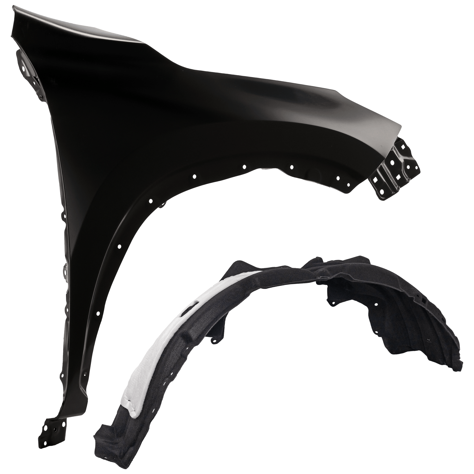 AM NX250 NX350-22-24 FRONT FENDER RH Primed with Fender Liner SKU KIT 050926 AE279 Partslink LX1241144 LX1249149 OEM 53801F6010-5380178020-53875F60