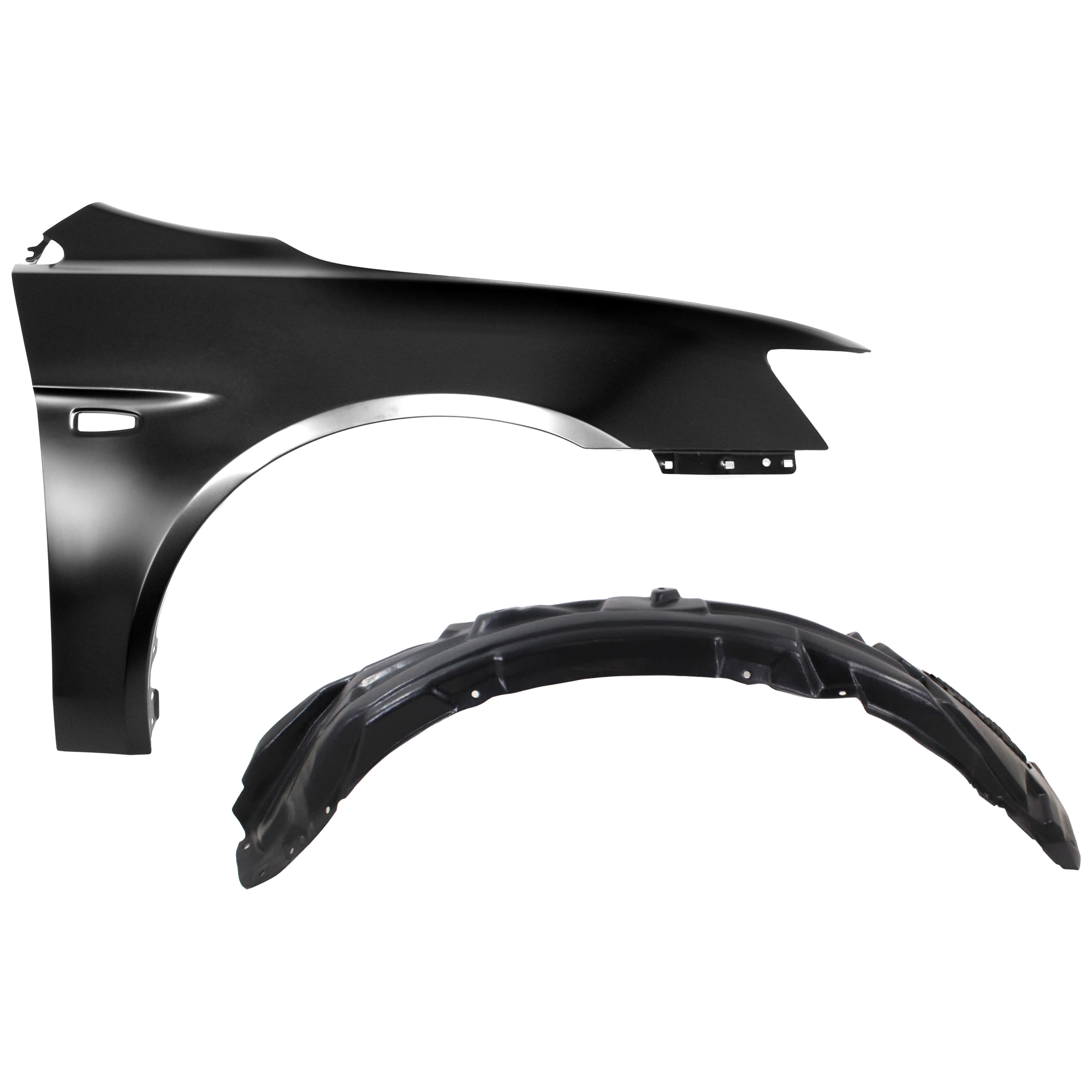 AM LANCER 09-17 FRONT FENDER RH Primed with Fender Liner SKU KIT 050926 AE27 Partslink MI1241170 MI1249125 OEM 5220C528-5370B838