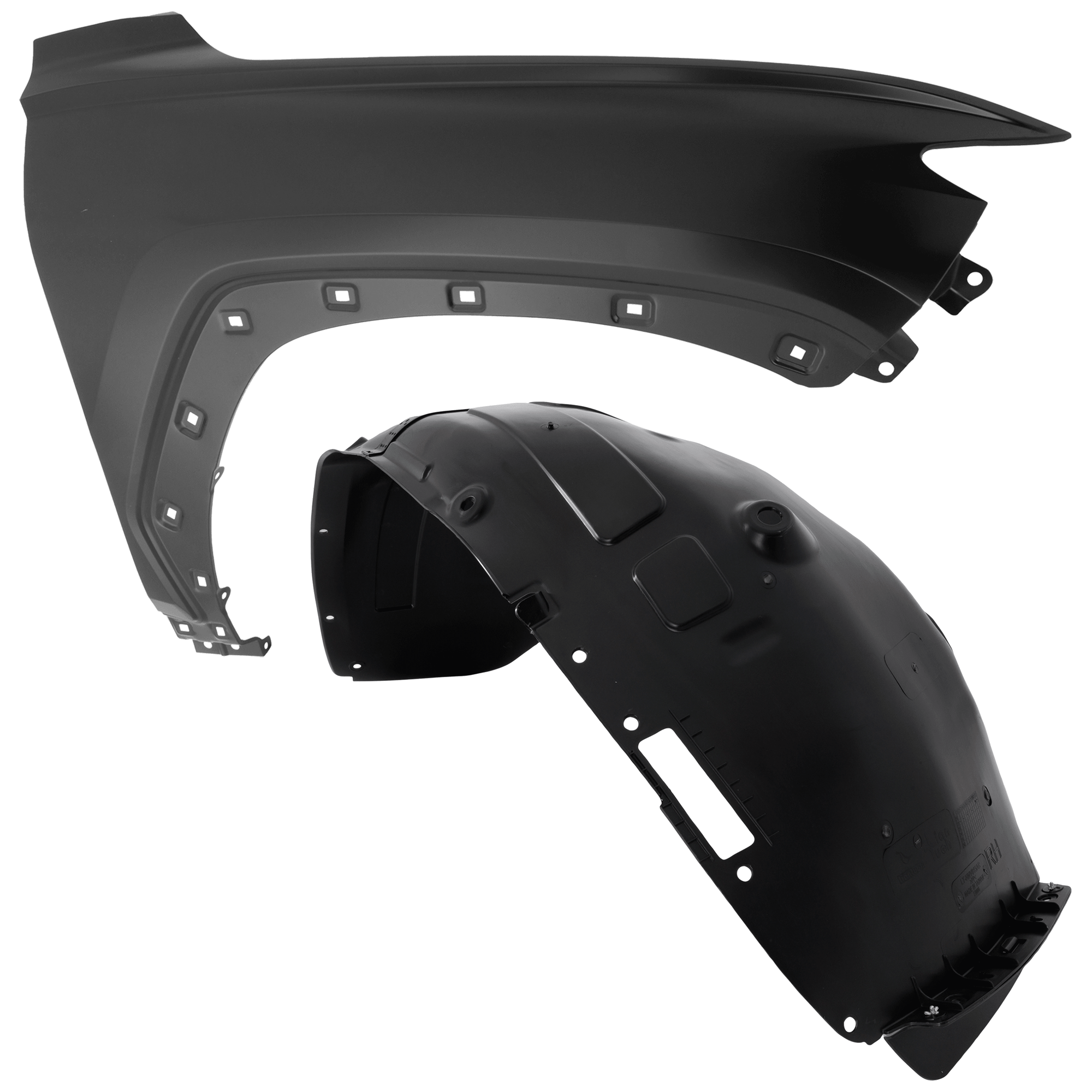 AM TUCSON 22-23 FRONT FENDER RH Primed with Fender Liner SKU KIT 050926 AE298 Partslink HY1241181 HY1249189 OEM 66321CW000-86812CW000