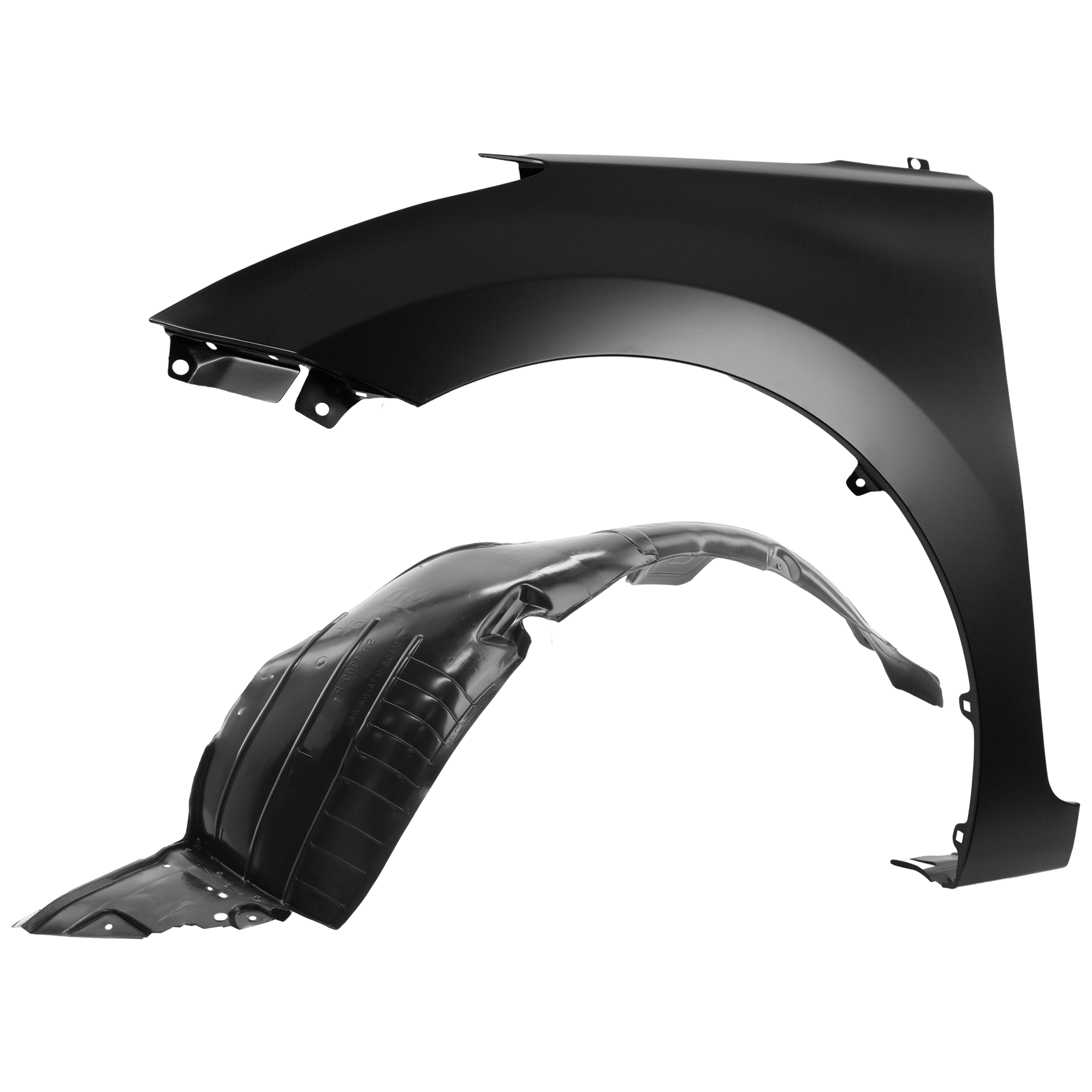 AM ELANTRA 14-16 FRONT FENDER LH Primed with Fender Liner SKU KIT 050926 AE299 Partslink HY1240152 HY1248133 OEM 663113X000-868113X700