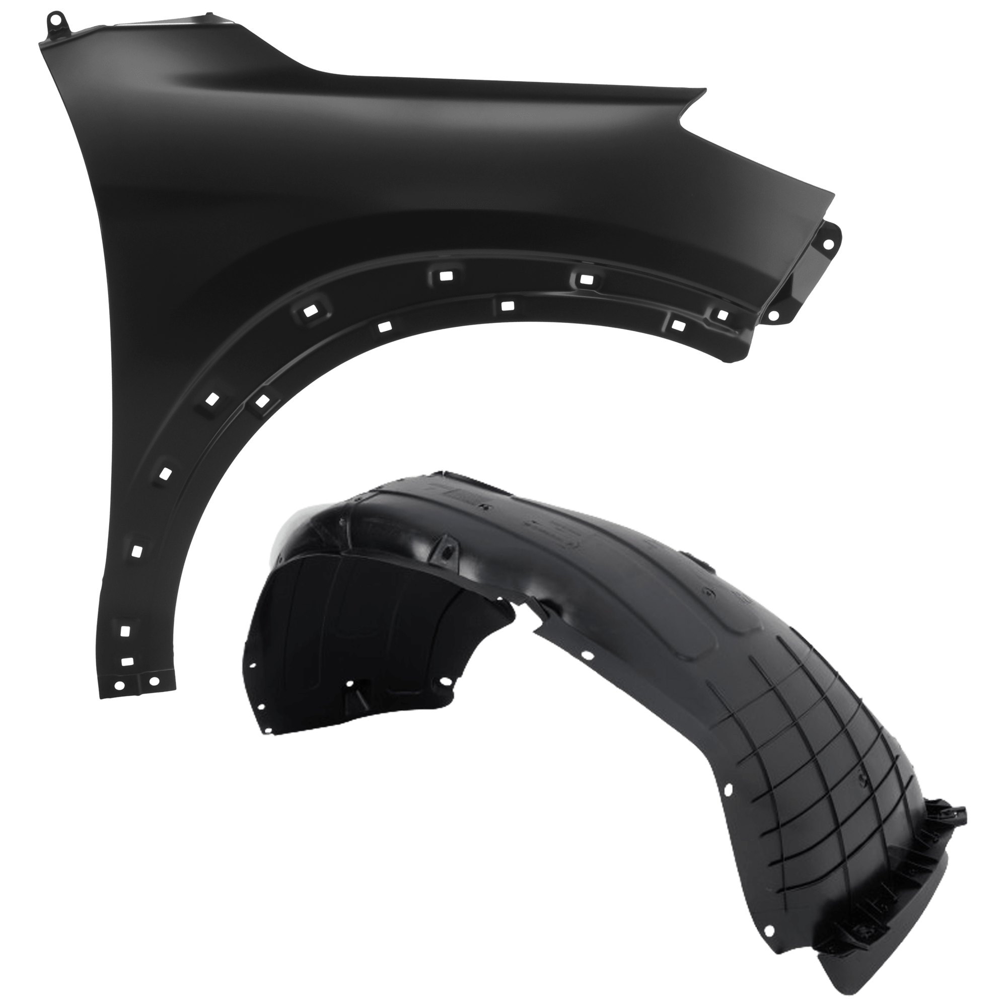 AM TUCSON 16-18 FRONT FENDER RH 2 pc Kit Primed Ulsan Plant 2 with Fender Liner SKU KIT 050926 AE302 Partslink HY1241165 HY1249185 OEM 66321D3000-86812D3010