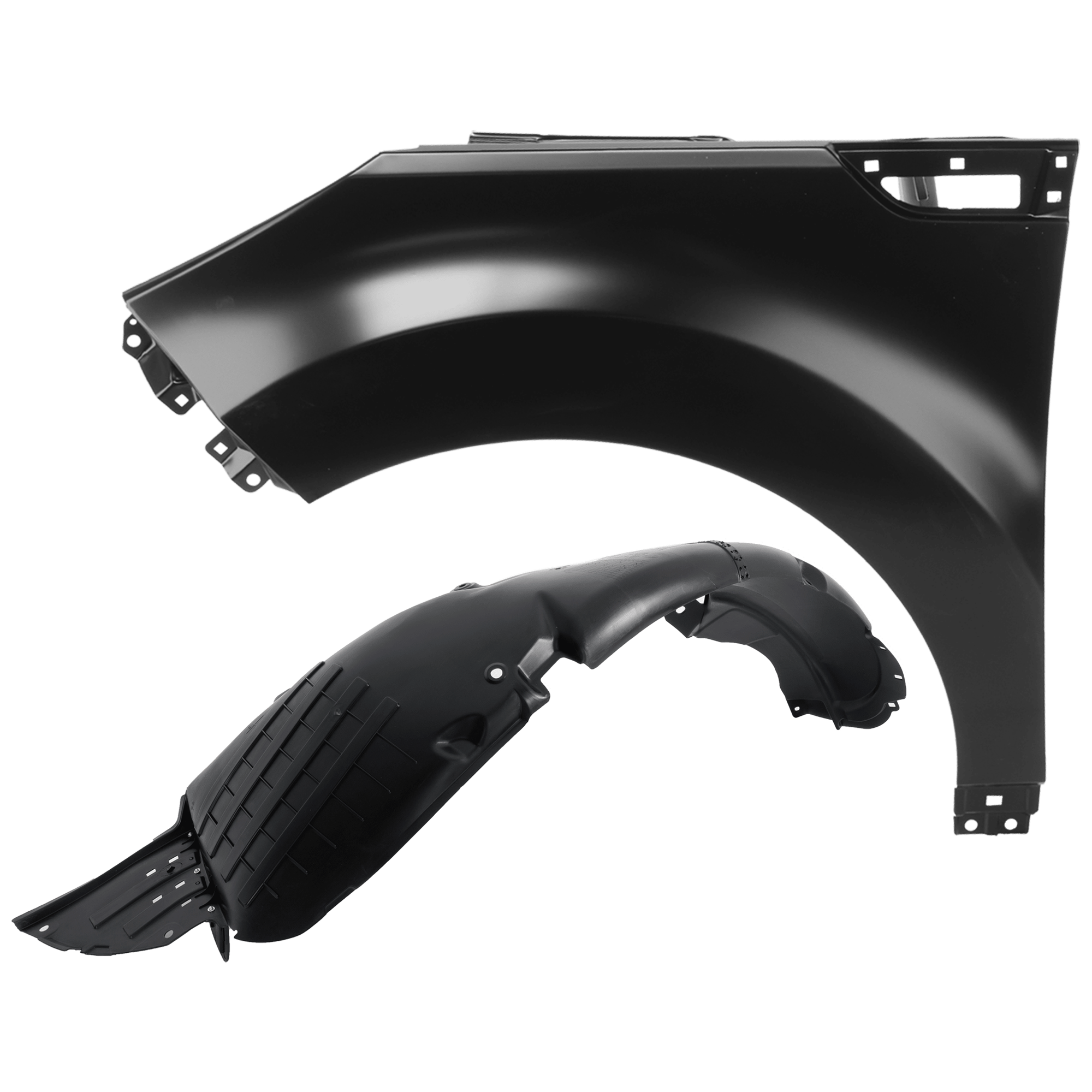 AM SOUL 14-14 FRONT FENDER LH Primed with Fender Liner SKU KIT 050926 AE304 Partslink KI1240141 KI1248130 OEM 66311B2000-86811B2000