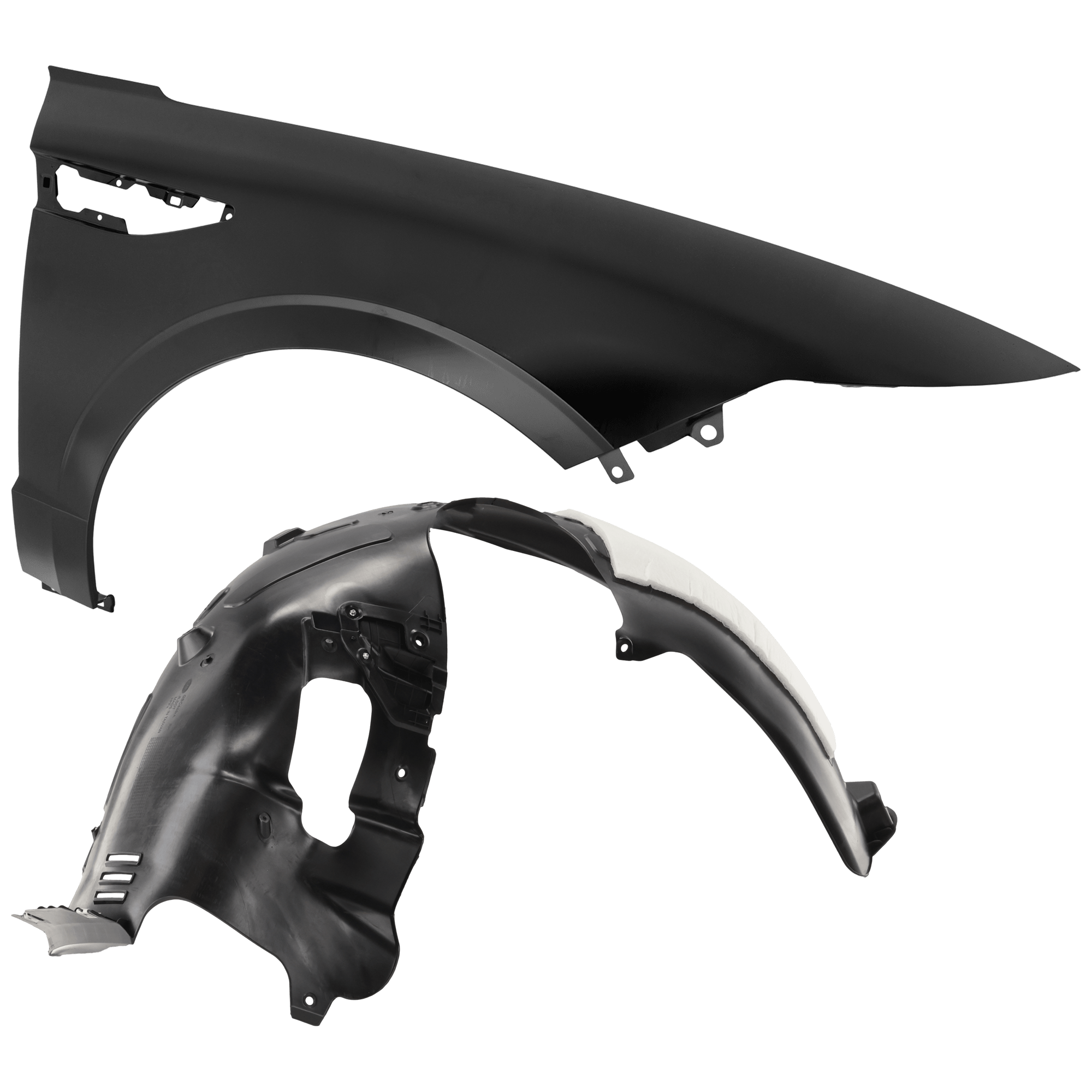 AM SONATA 24-25 FRONT FENDER RH Natural with Fender Liner SKU KIT 050926 AE309 Partslink HY1241189 HY1249200 OEM 66320L1500-86812L1600