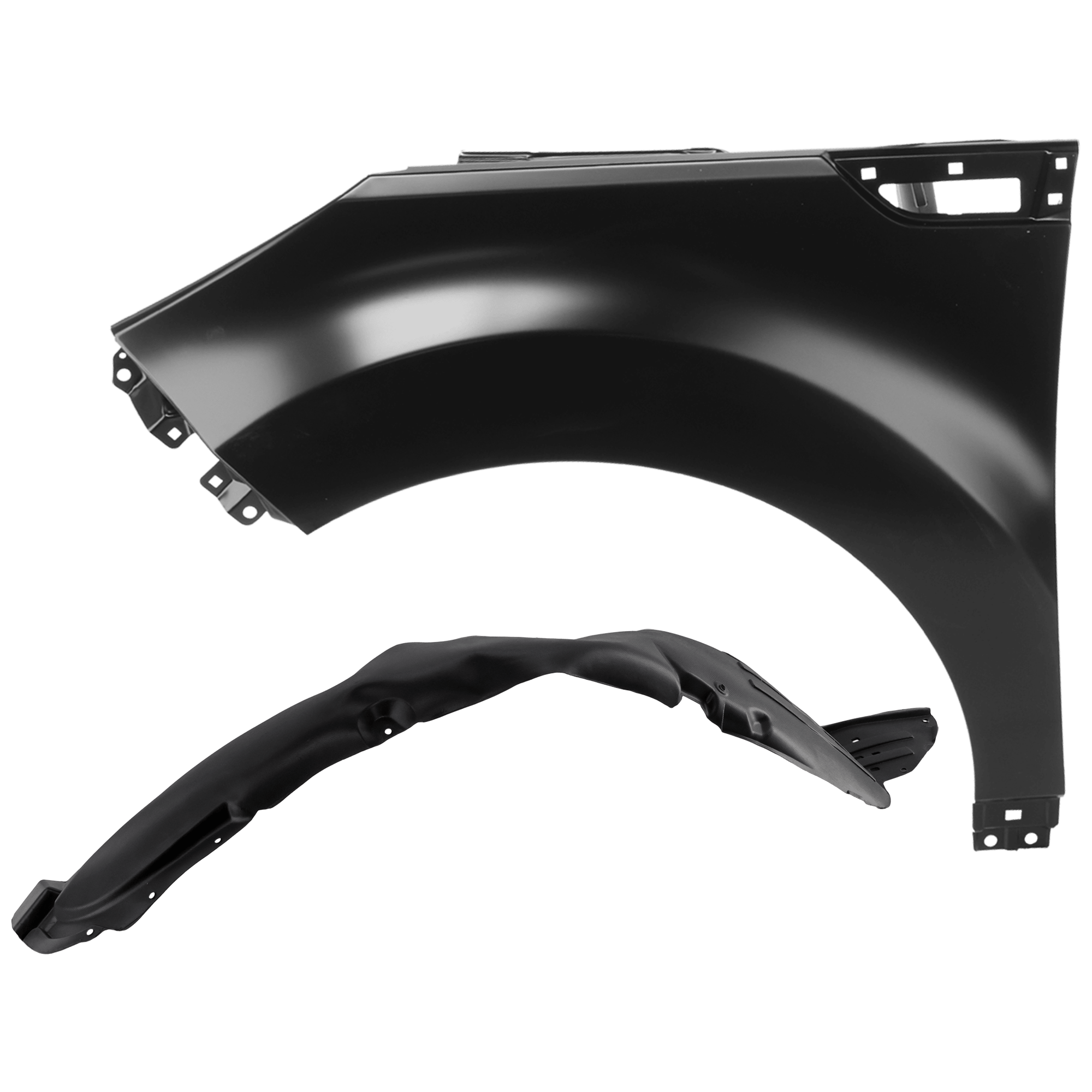 AM SOUL 15-16 FRONT FENDER LH Primed with Fender Liner SKU KIT 050926 AE313 Partslink KI1240141 KI1248140 OEM 66311B2000-86811B2100