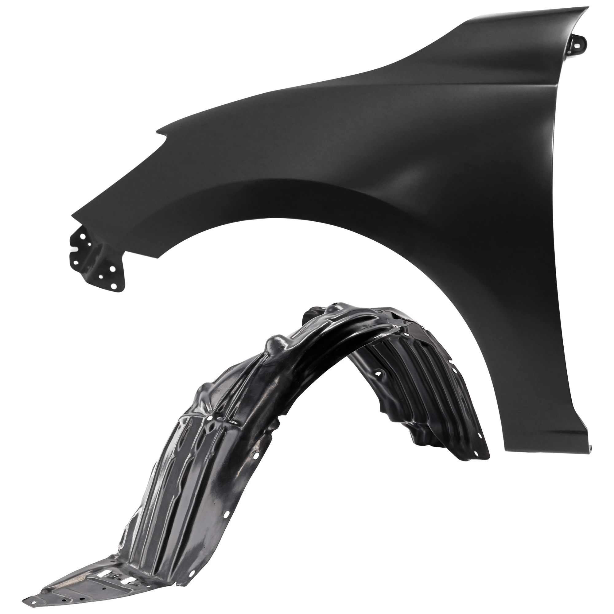 AM IA 16-16 YARIS 16-20 FRONT FENDER LH Primed with Fender Liner SKU KIT 050926 AE314 Partslink SC1240110 TO1240276 TO1248226 OEM 53812WB001 DA6V52211-53812WB00