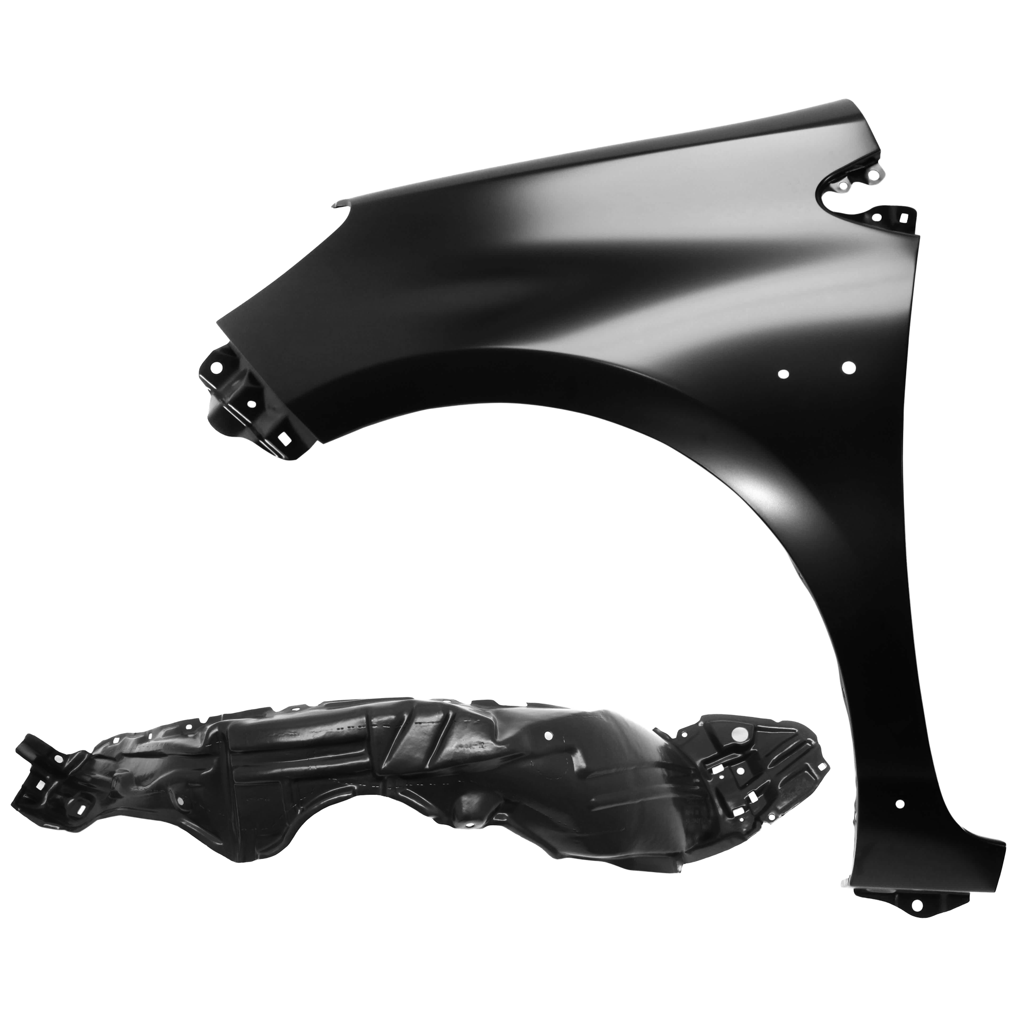AM PRIUS C 17-17 FRONT FENDER LH Primed with Fender Liner SKU KIT 050926 AE327 Partslink TO1240265 TO1248211 OEM 5380252160-5387652390