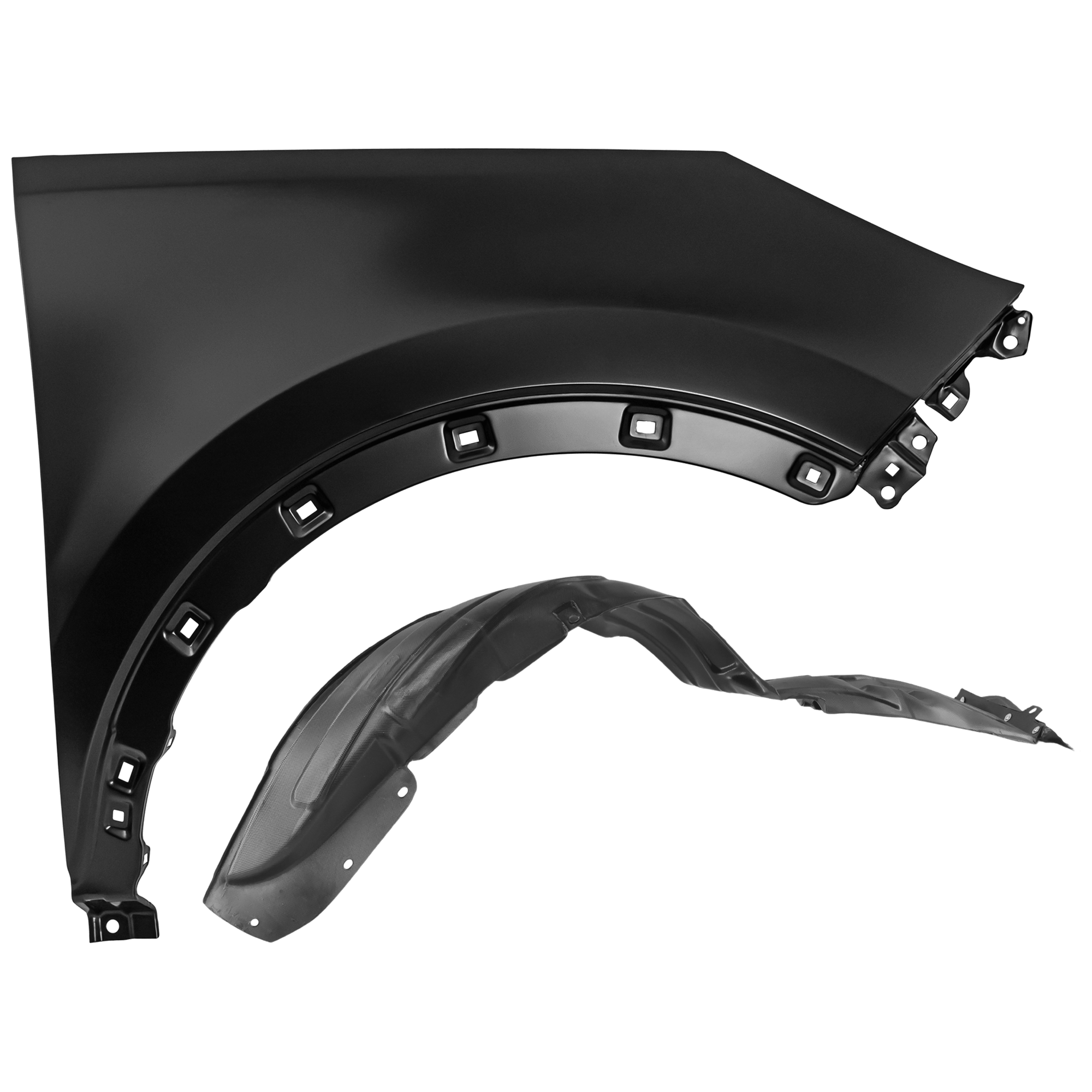 AM SPORTAGE 11-14 FRONT FENDER RH Primed with Fender Liner SKU KIT 050926 AE349 Partslink KI1241136 KI1249121 OEM 663213W000-868123W000