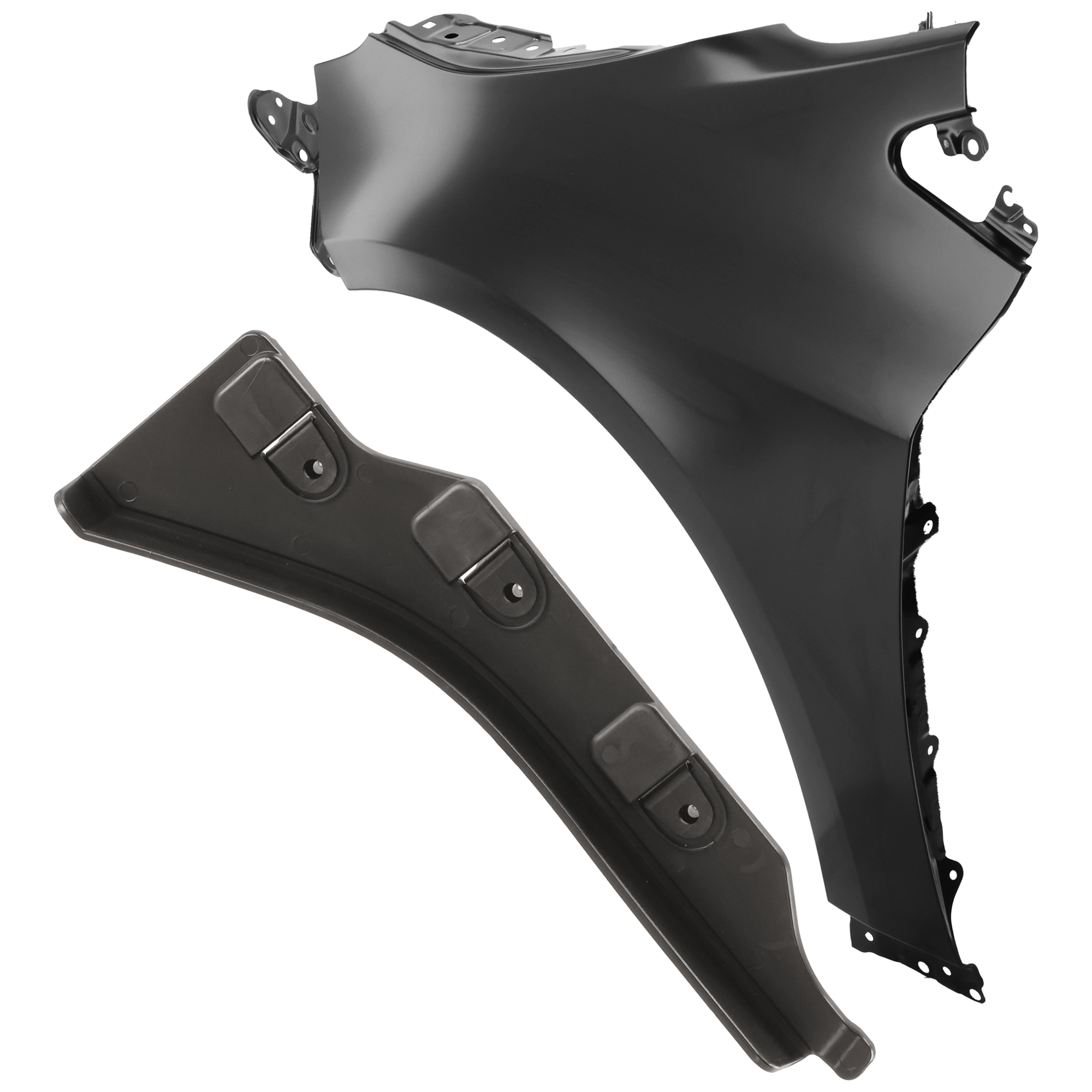 AM COROLLA 20-25 FRONT FENDER LH Primed with Fender Liner SKU KIT 050926 AE364 Partslink TO1240271 TO1250141 OEM 5380202260-5385202280
