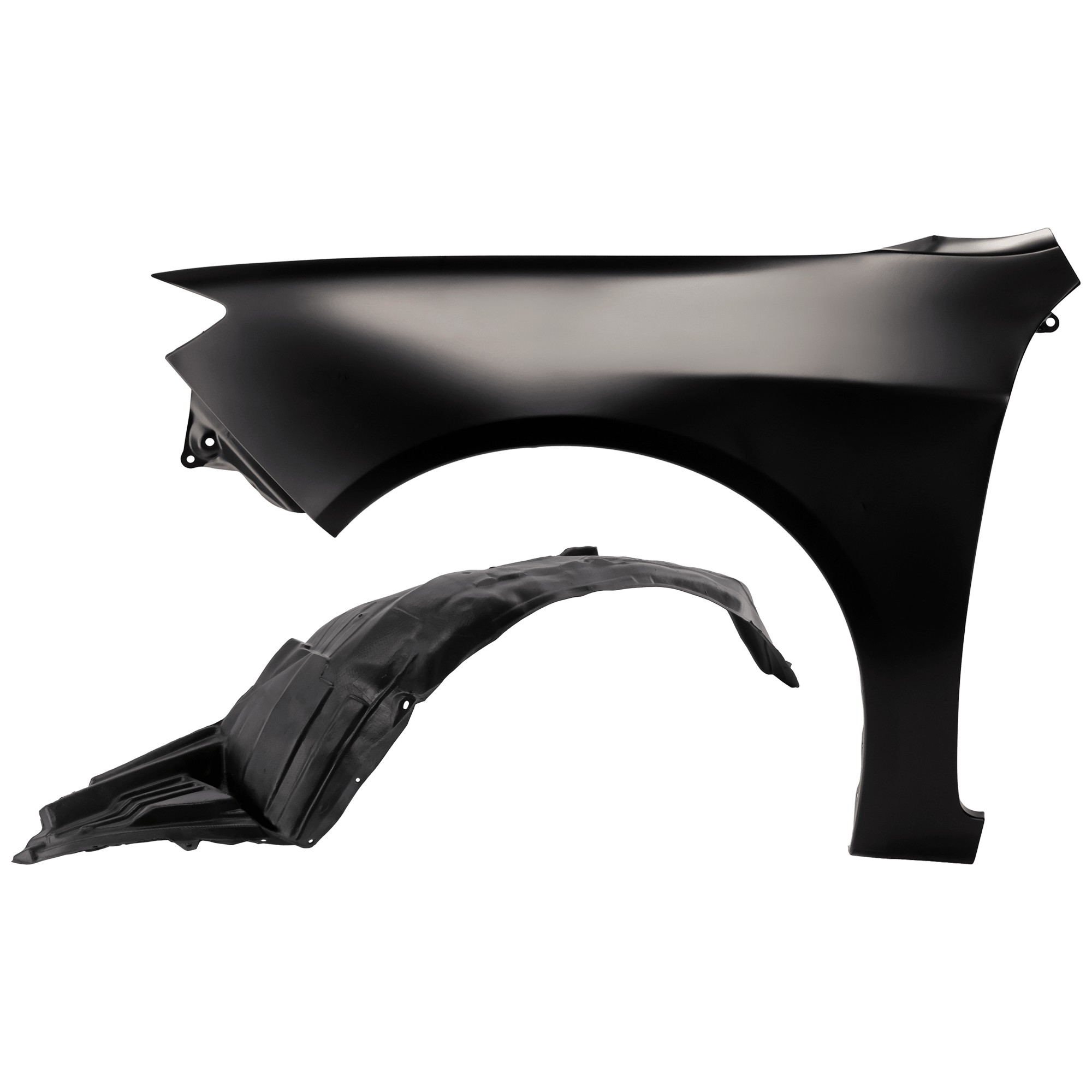 AM IMPREZA 08-11 FRONT FENDER LH Primed with Fender Liner SKU KIT 050926 AE377 Partslink SU1240129 SU1248117 OEM 57120FG0109P 59110FG012