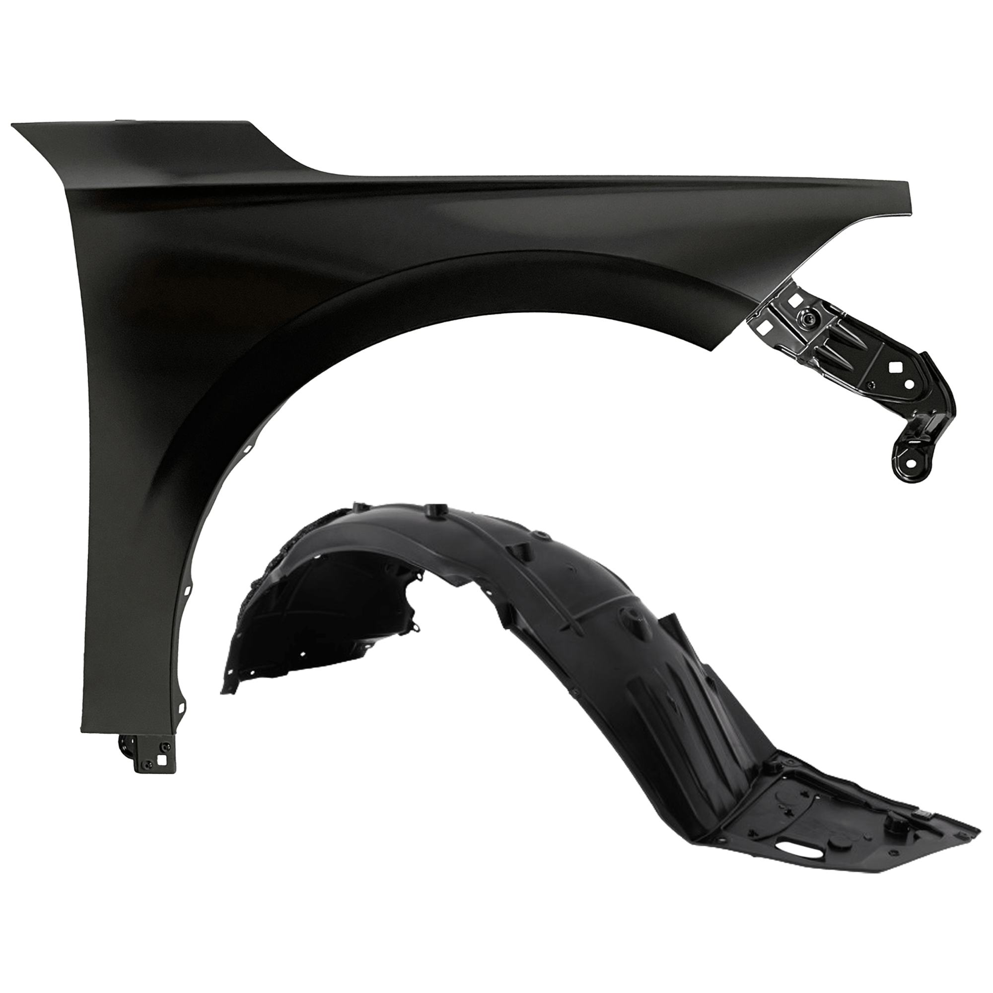 AM CIVIC 22-24 FRONT FENDER RH Primed with Fender Liner SKU KIT 050926 AE383 Partslink HO1241201 HO1249202 OEM 60210T20A00ZZ 74100T20A10