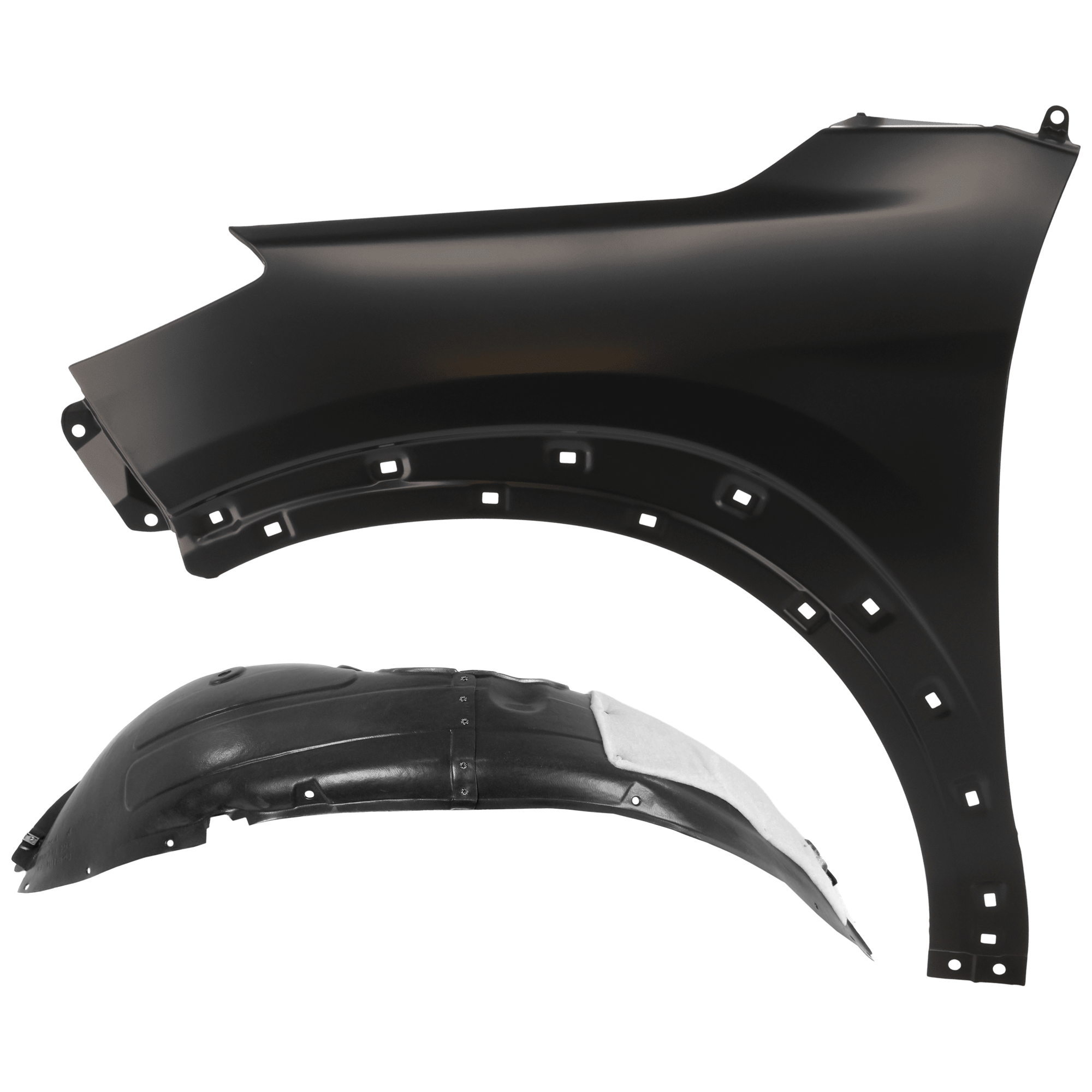 AM TUCSON 16-18 FRONT FENDER LH 2 pc Kit Primed Non Ulsan Plant 2 with Fender Liner SKU KIT 050926 AE385 Partslink HY1240165 HY1248156 OEM 66311D3000-86811D3000