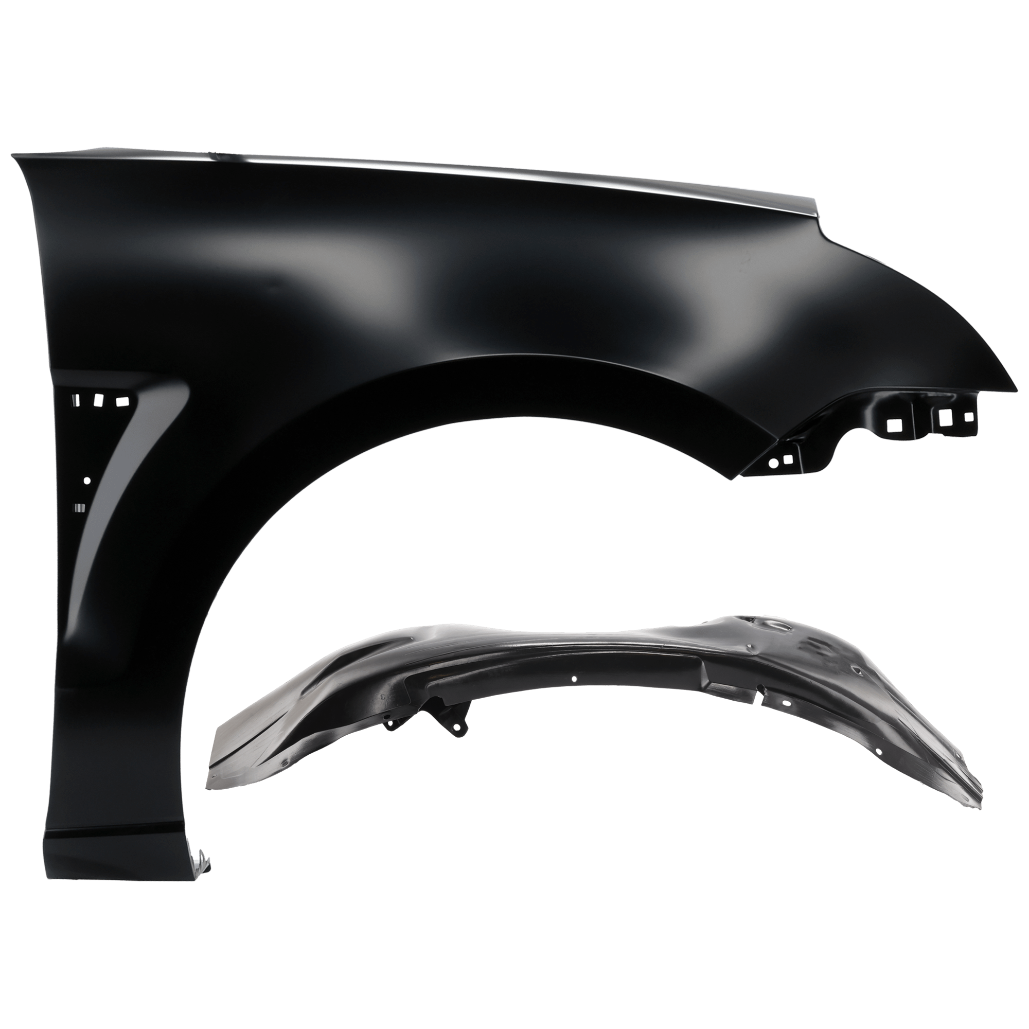 AM FOCUS 08-09 FRONT FENDER RH Primed with Fender Liner SKU KIT 050926 AE386 Partslink FO1241266 FO1249131 OEM 8S4Z16005B 8S4Z16102A