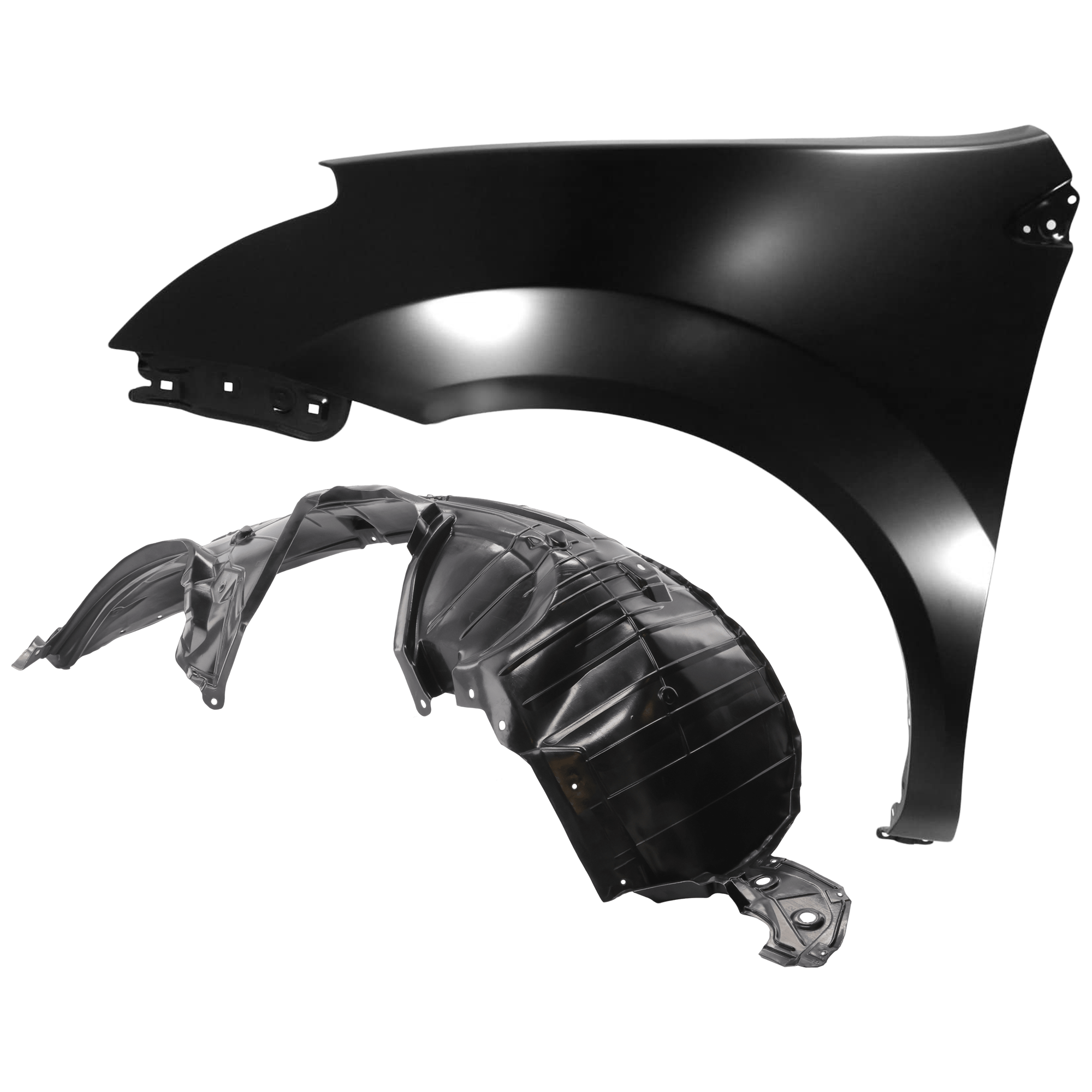 AM ROGUE 08-10 FRONT FENDER LH Primed with Fender Liner SKU KIT 050926 AE390 Partslink NI1240188 NI1248117 OEM FCA01JM0MA 63843JM00A