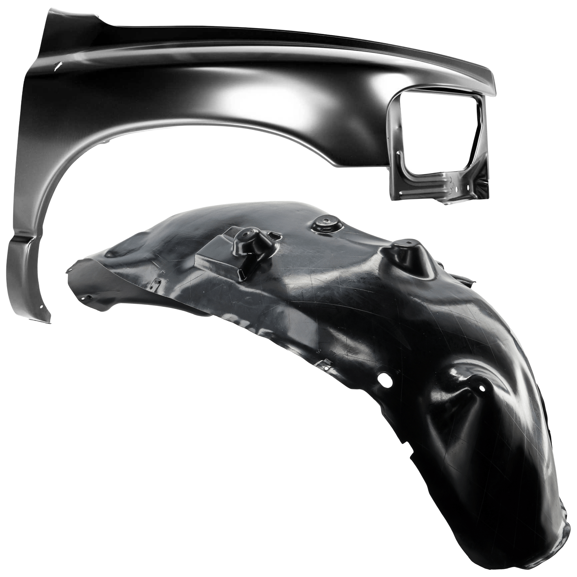 AM DODGE FULL SIZE PICKUP 02-05 FRONT FENDER RH Primed with Fender Liner SKU KIT 050926 AE40 Partslink CH1241232 CH1249125 OEM 55276208AD 55276970AA 55275834