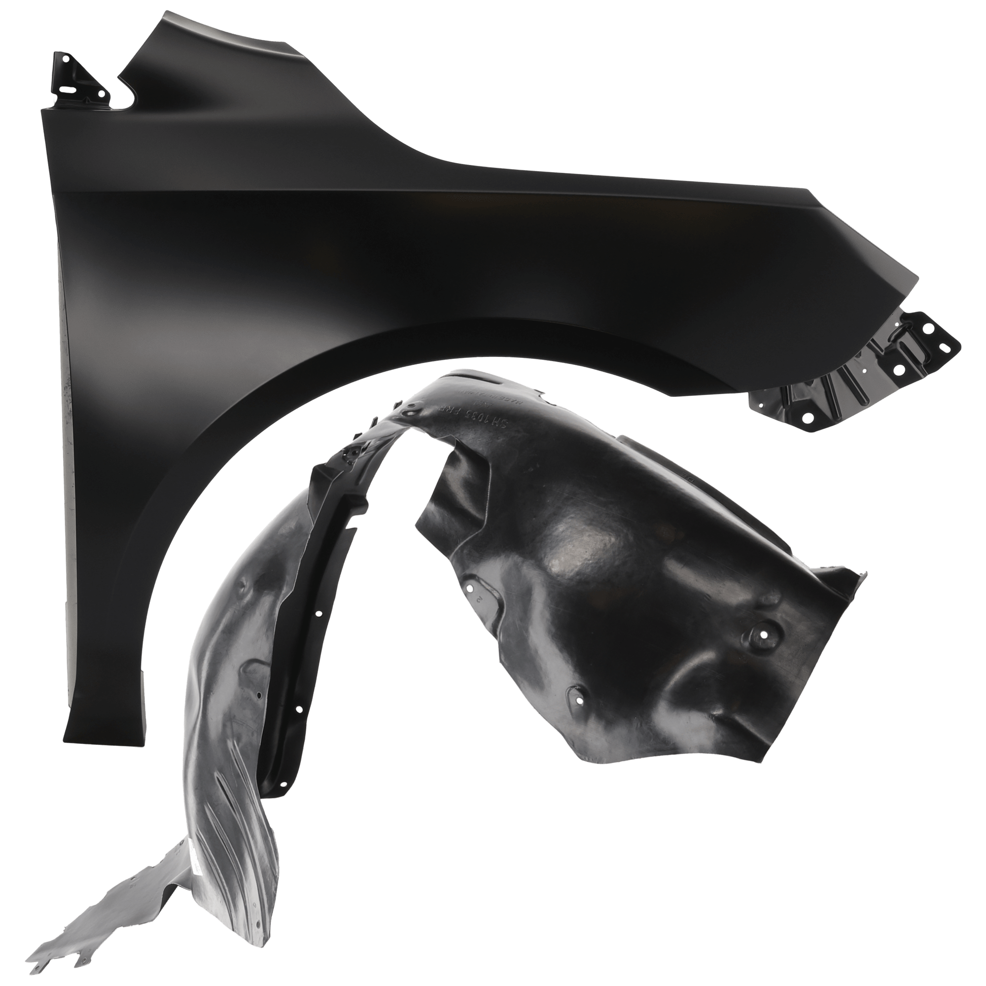 AM ALLURE 10-10 LACROSSE 10-13FRONT FENDER RH Primed with Fender Liner SKU KIT 050926 AE412 Partslink GM1241361 GM1249227 OEM 25966616-20907204