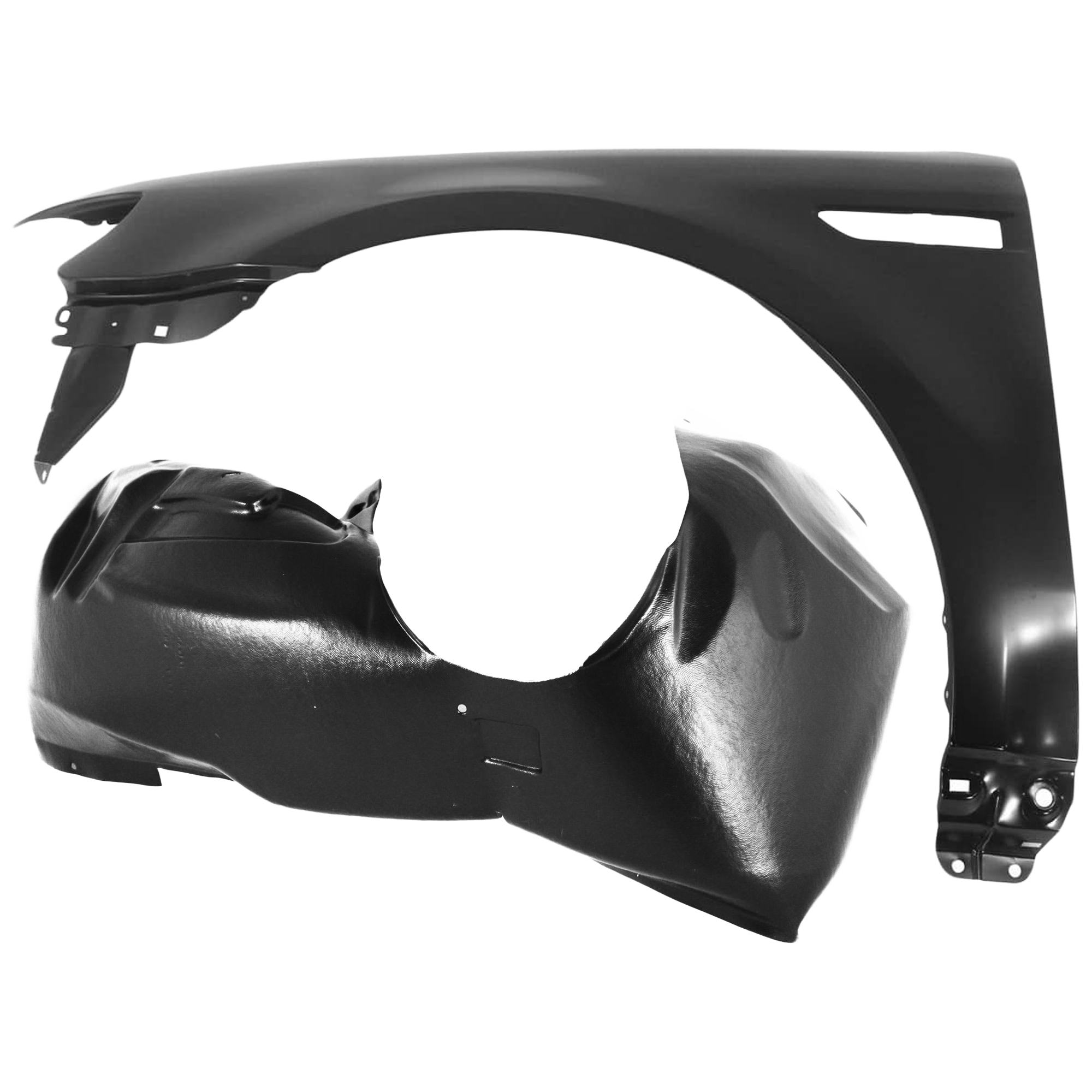 AM TAURUS 08-09 FRONT FENDER LH Primed with Fender Liner SKU KIT 050926 AE415 Partslink FO1240264 FO1248132 OEM 8G1Z16006A 8G1Z16103A